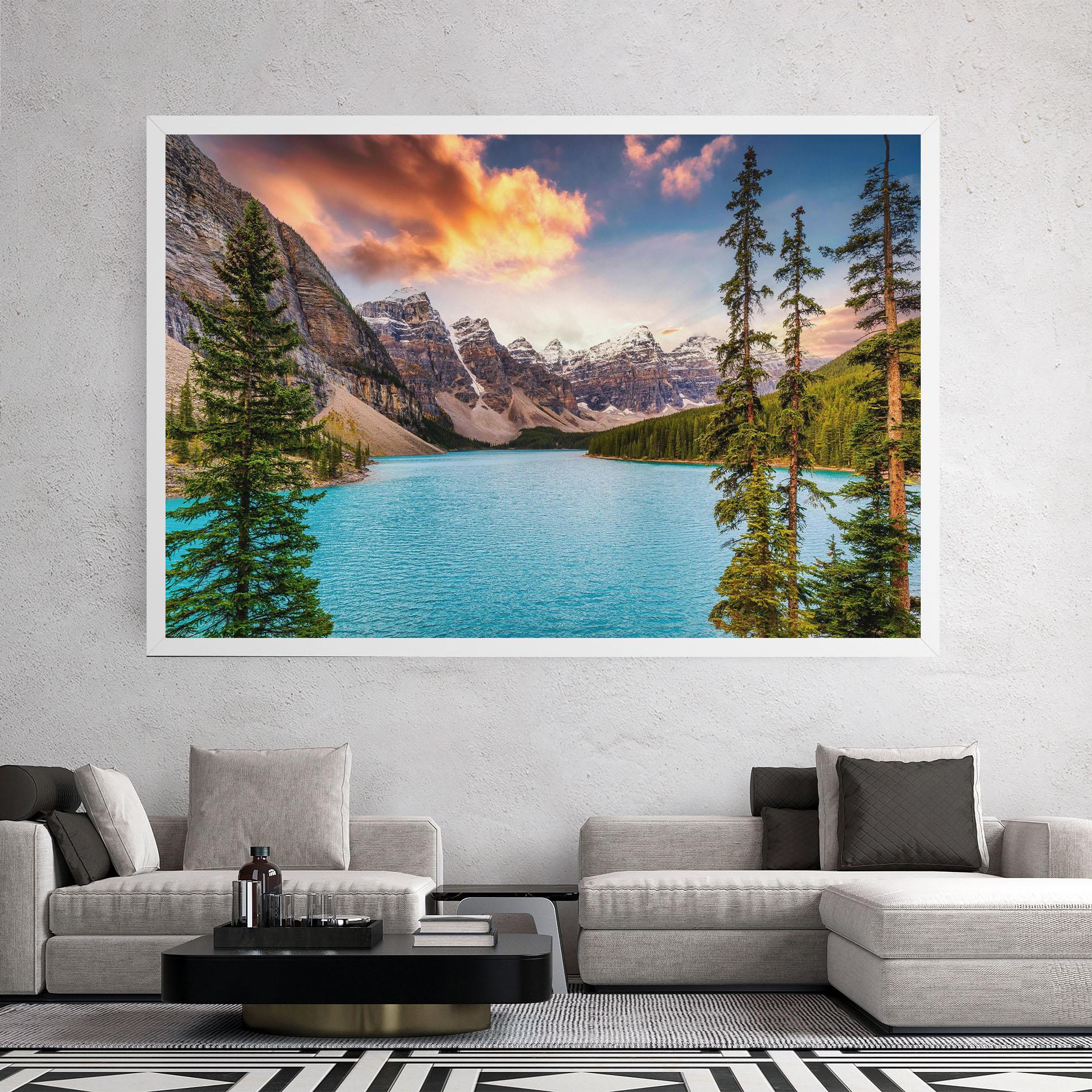 Vászonkép Blue Magic Lake mockup 2