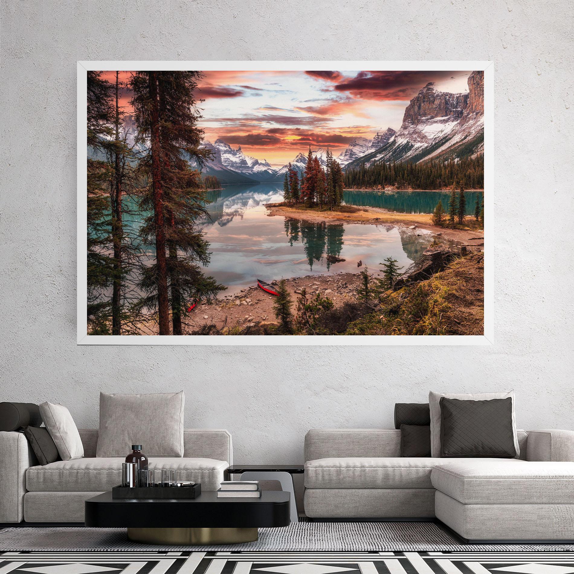 Vászonkép Sunset Lake View mockup 2