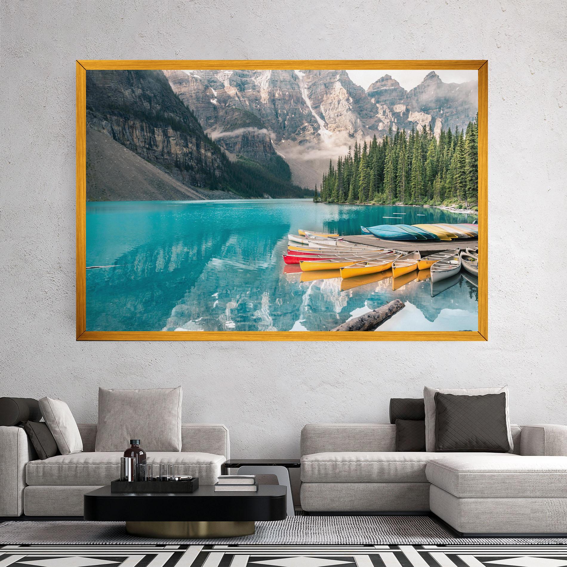 Vászonkép Beautiful Moraine Lake mockup 2