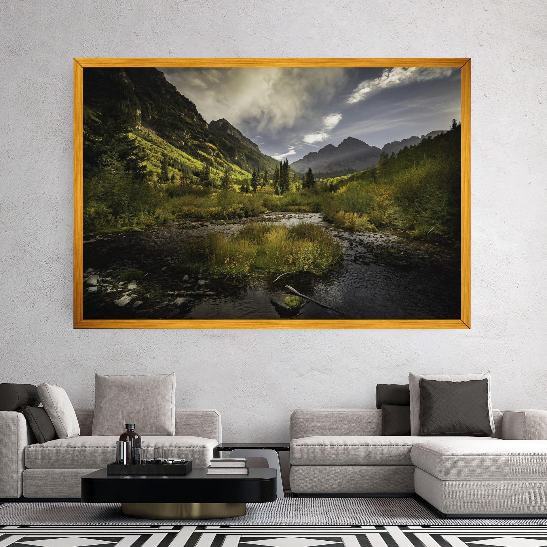 Vászonkép Cloudy Lake mockup 2