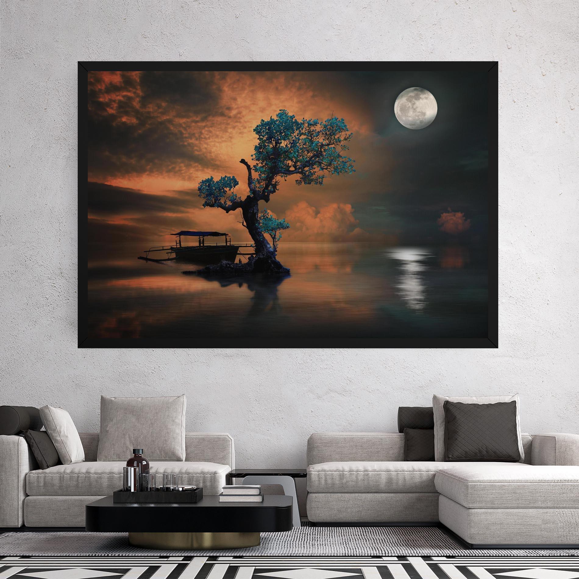 Vászonkép Blue Tree mockup 2