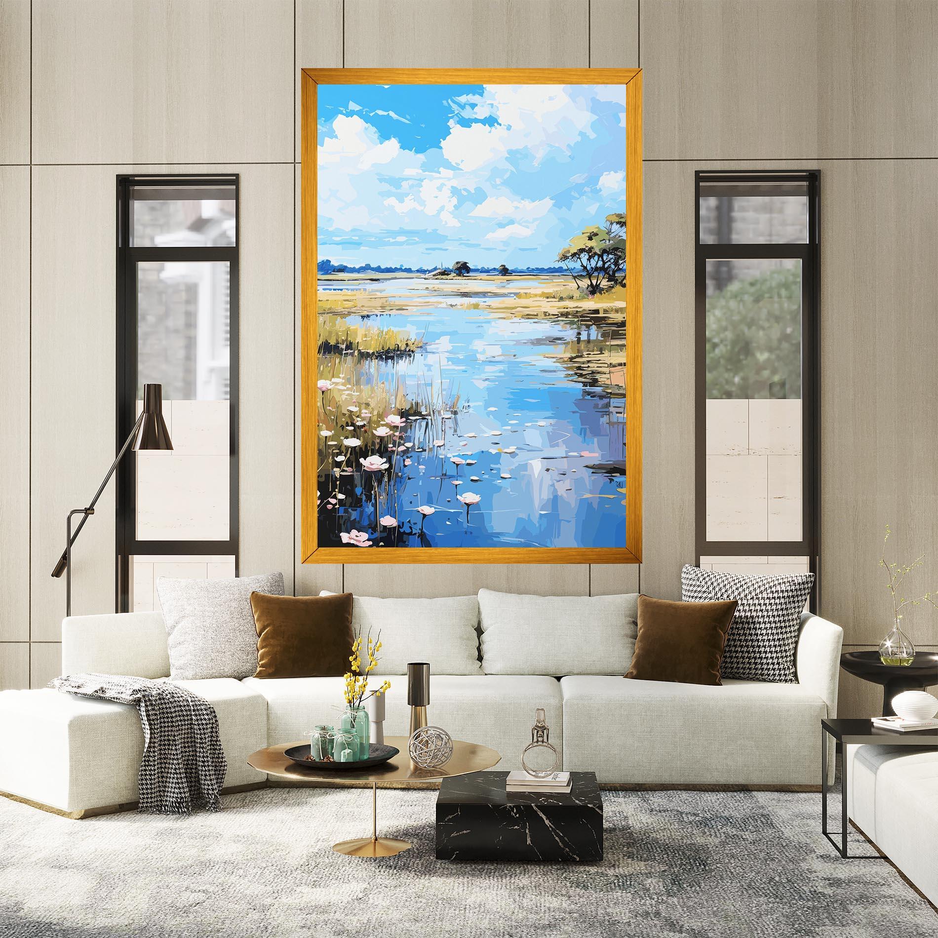 Vászonkép Riverside Flowers mockup 2