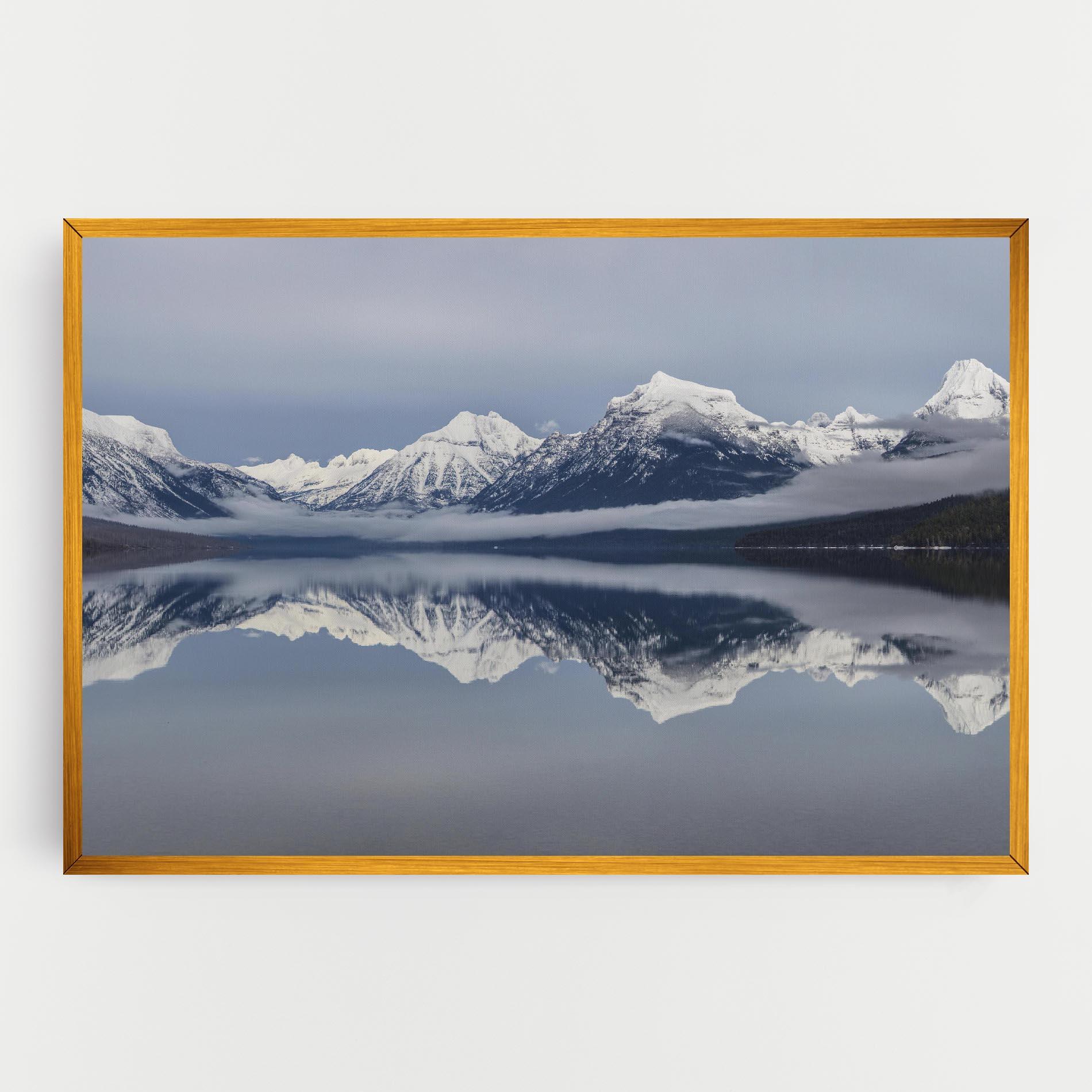 Vászonkép Beautiful Snowy Mountain mockup 0