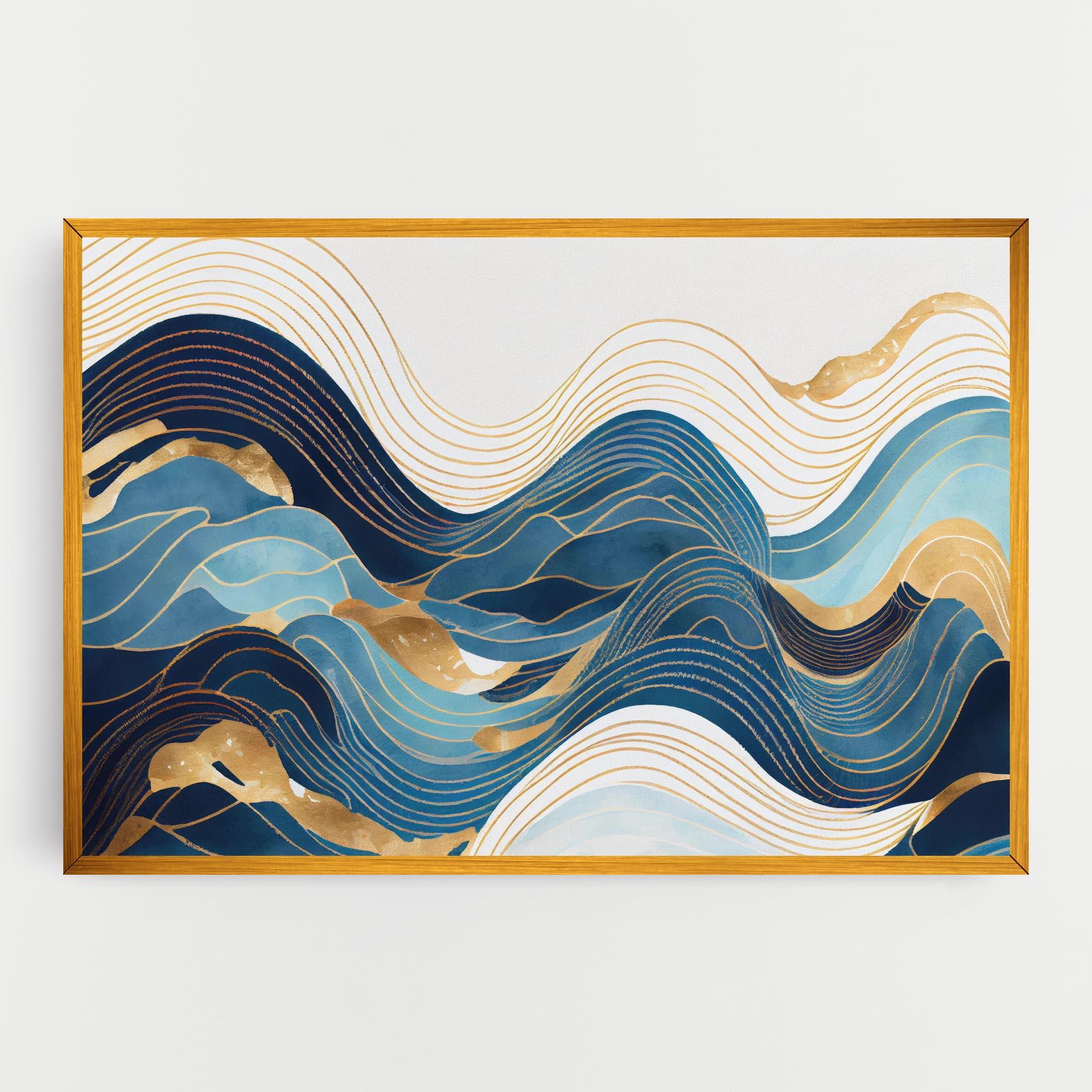 Vászonkép Blue Wave Mountain mockup 0