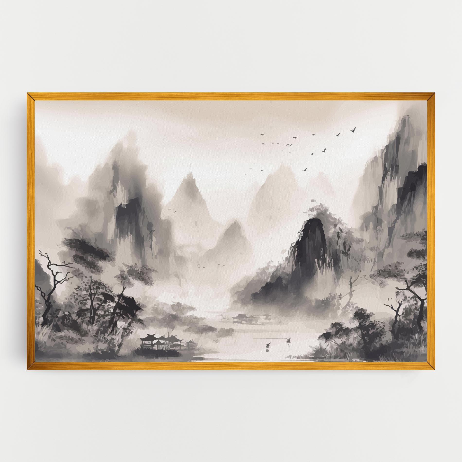 Vászonkép Far Away Mountain mockup 0