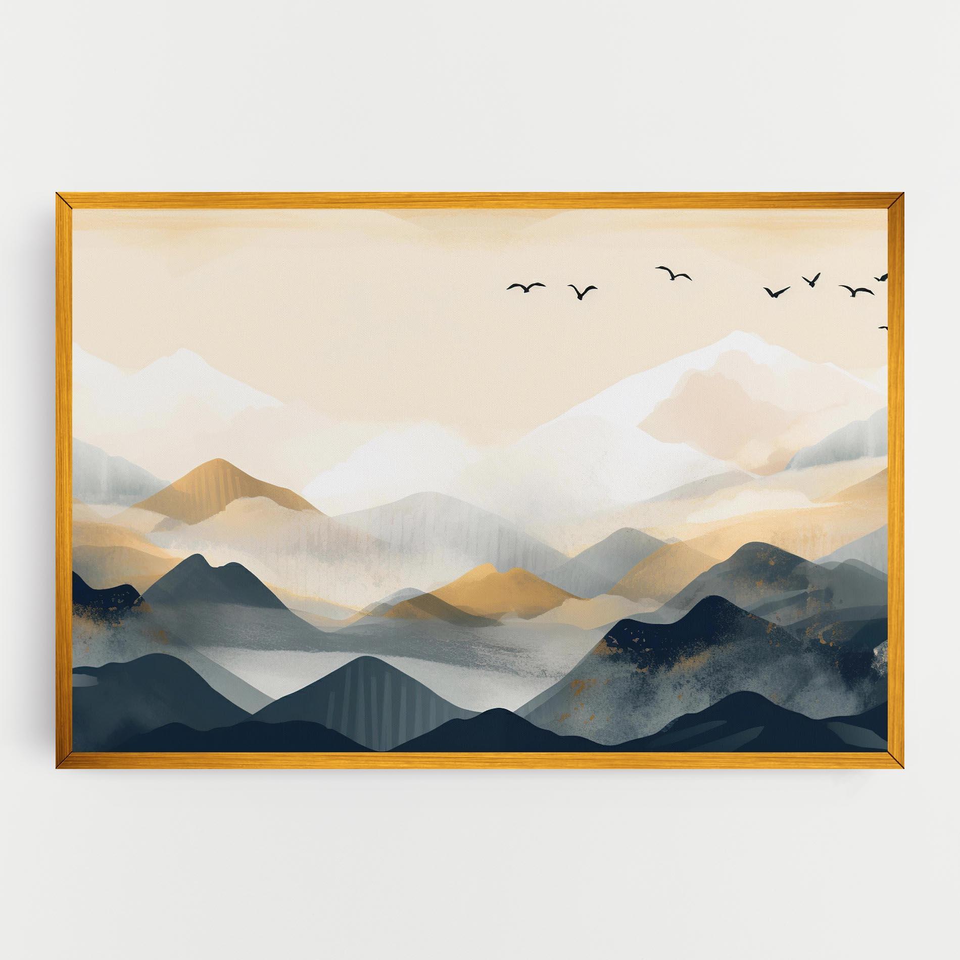 Vászonkép Gold Foggy Blue mockup 0