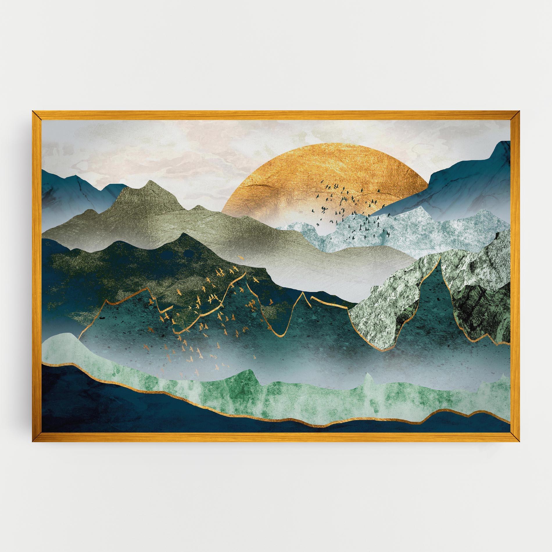 Vászonkép Golden Mountains mockup 0