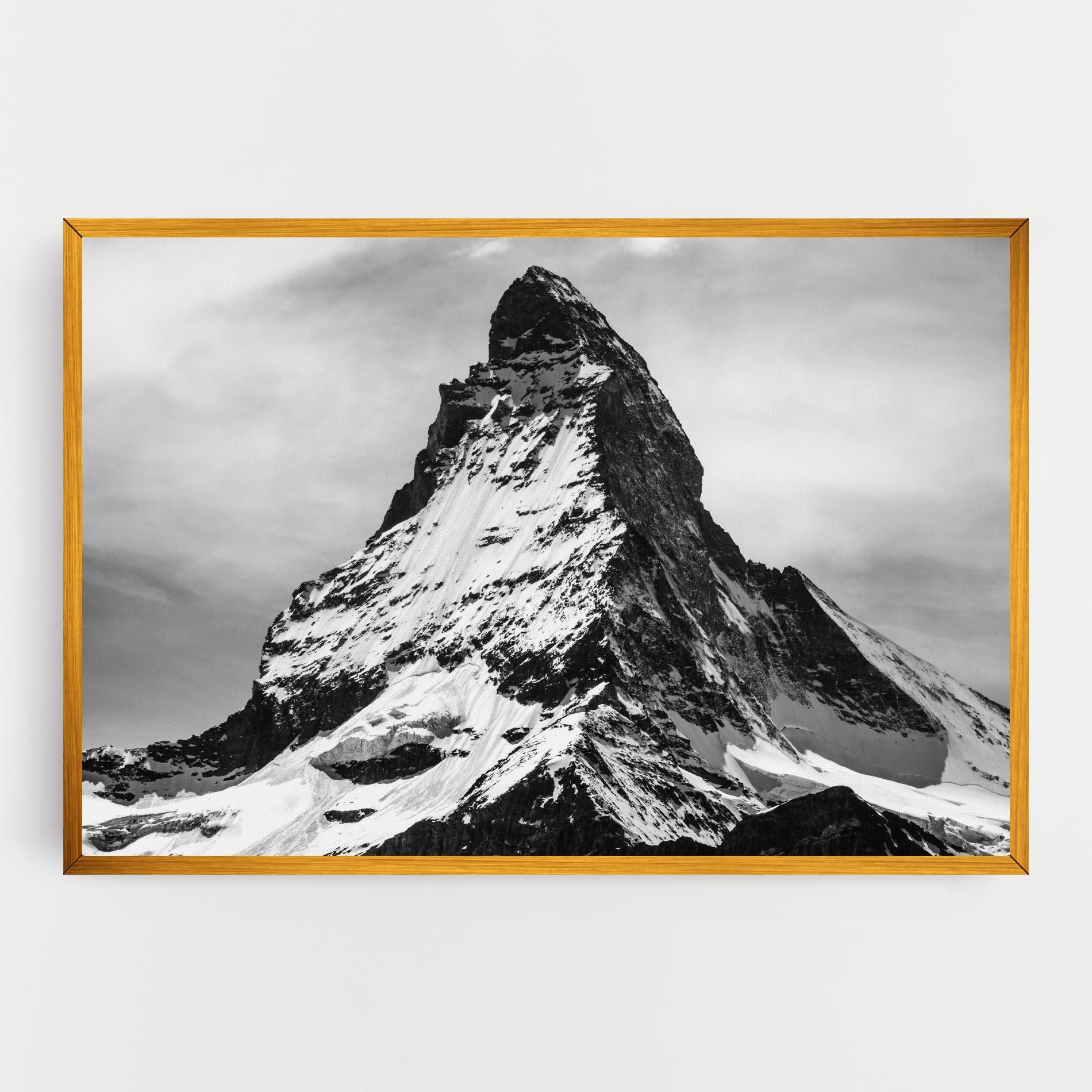 Vászonkép Snowy Black Mountain mockup 0