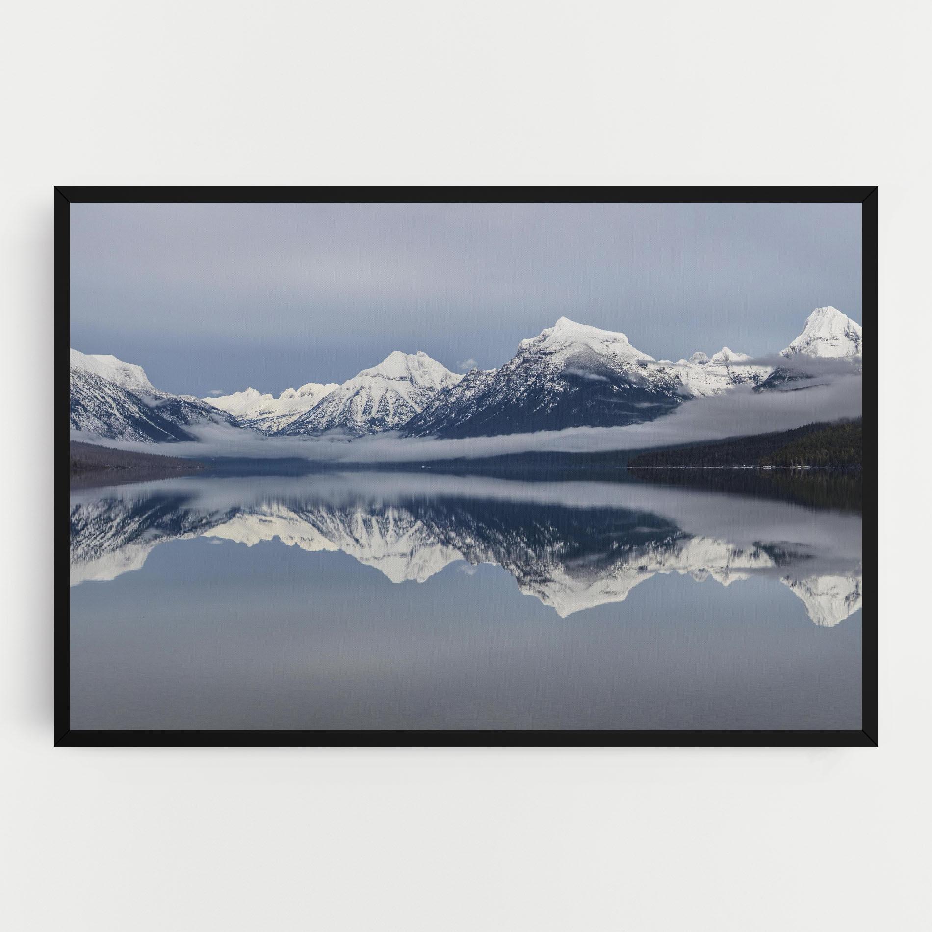 Vászonkép Beautiful Snowy Mountain mockup 0