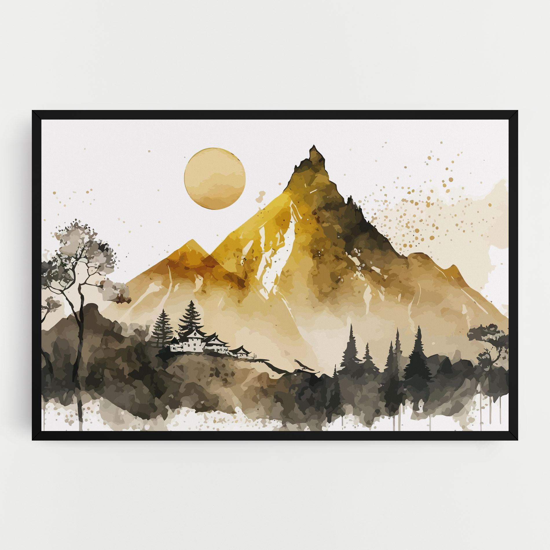 Vászonkép Gold Mountain Art mockup 0