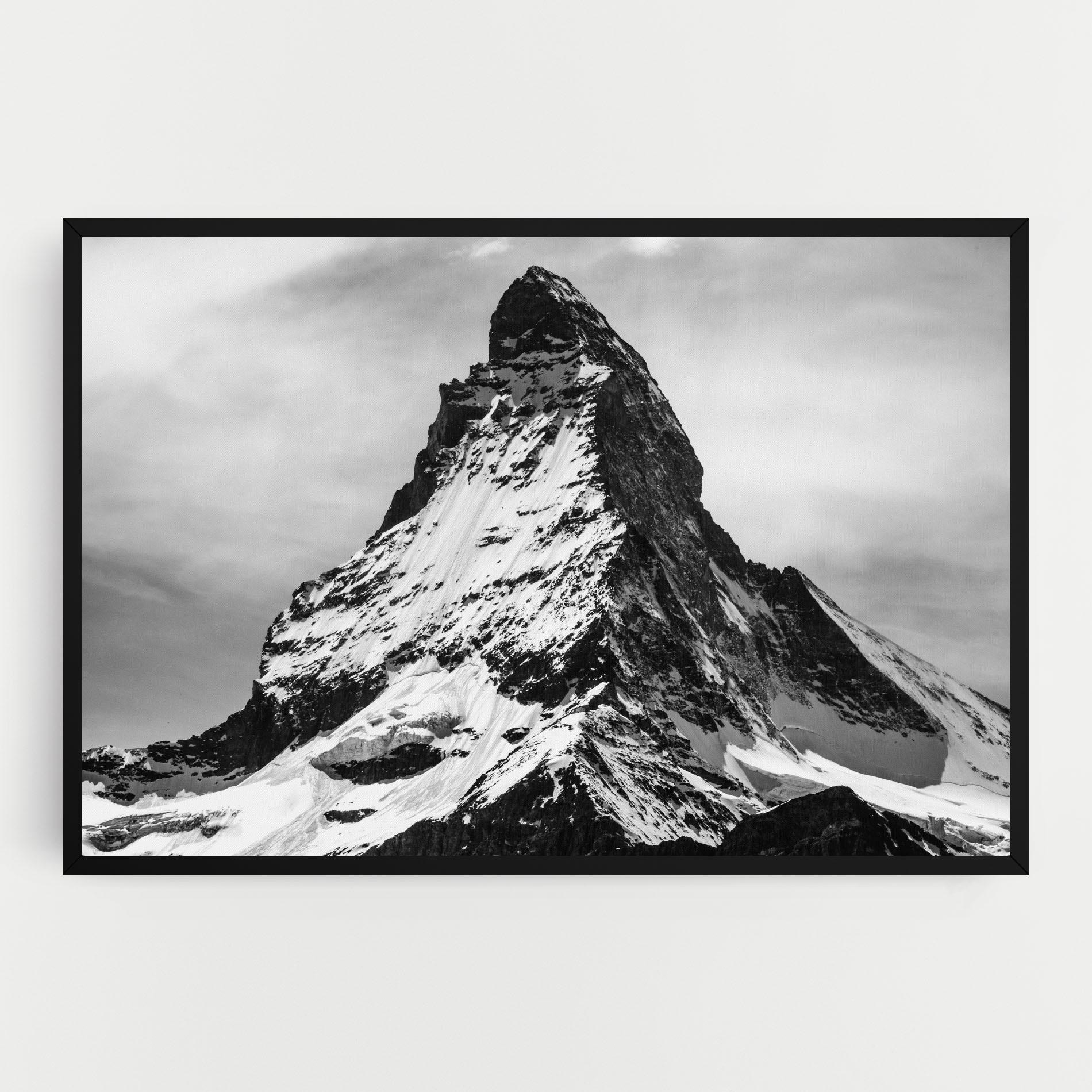 Vászonkép Snowy Black Mountain mockup 0