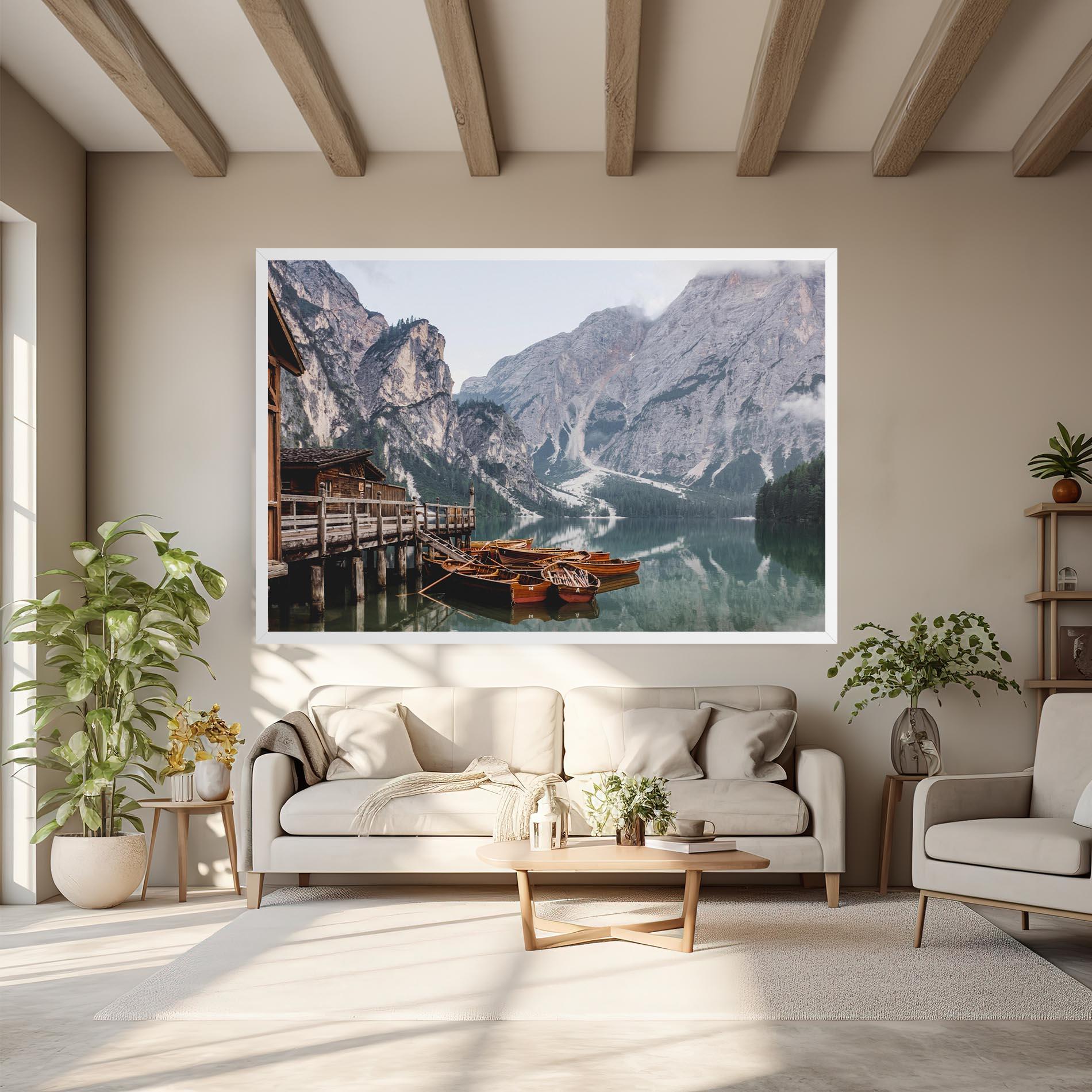 Vászonkép Cabin Lake mockup 6