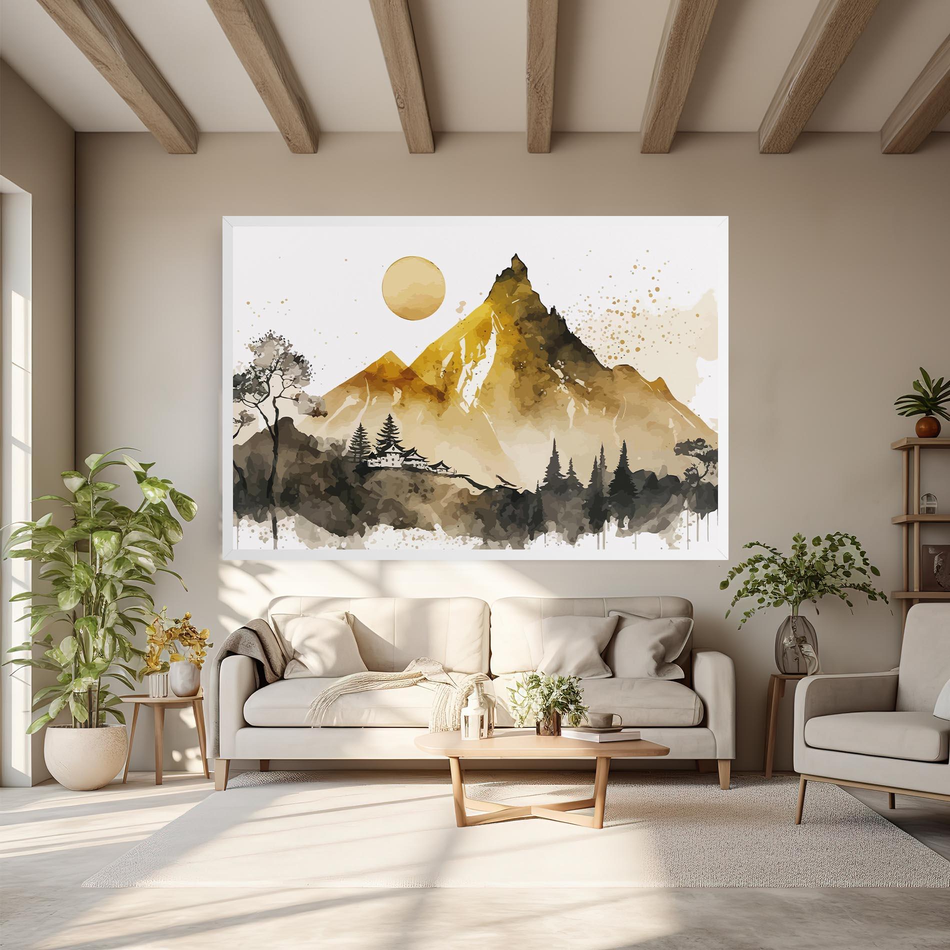 Vászonkép Gold Mountain Art mockup 6