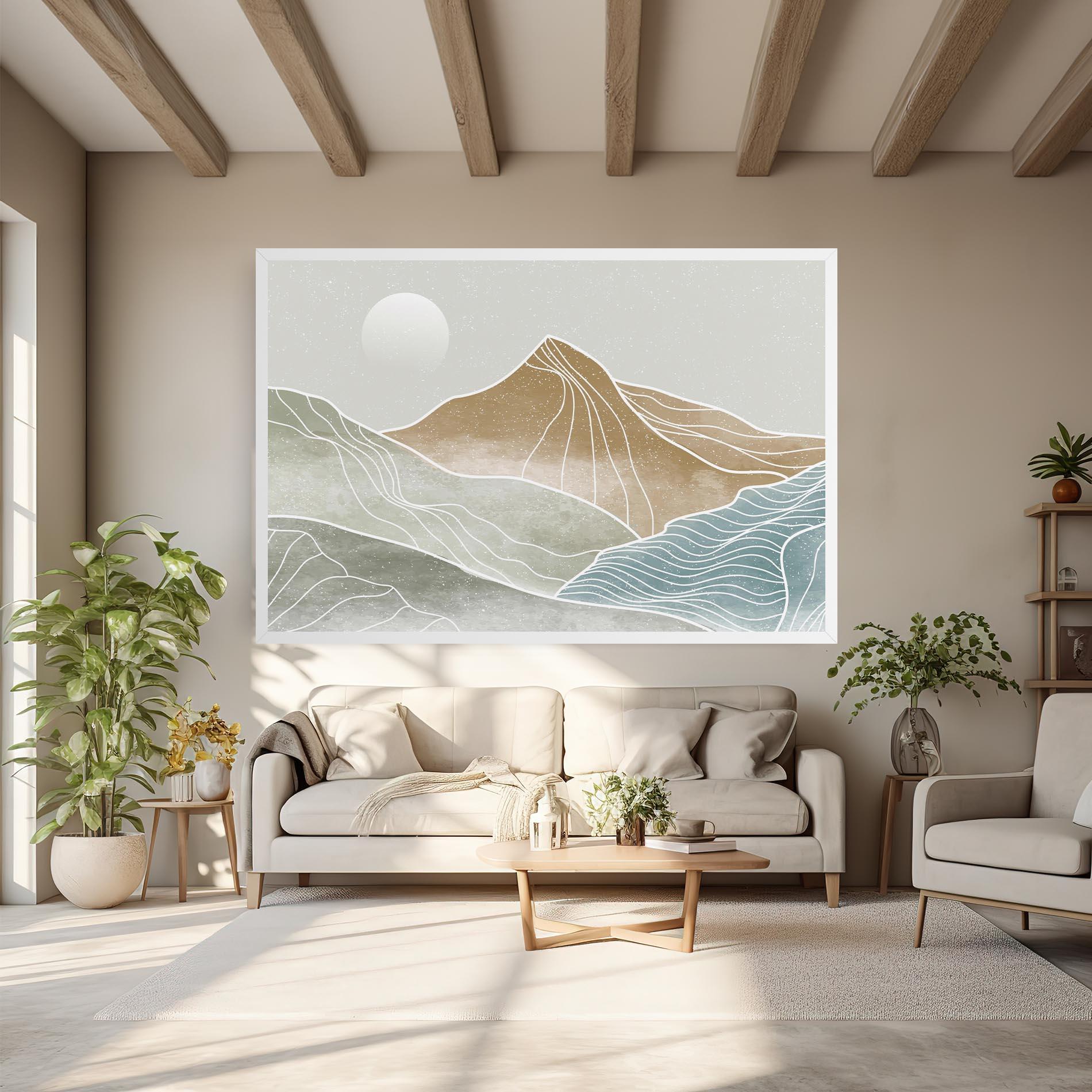 Vászonkép Minimal Mountain mockup 6