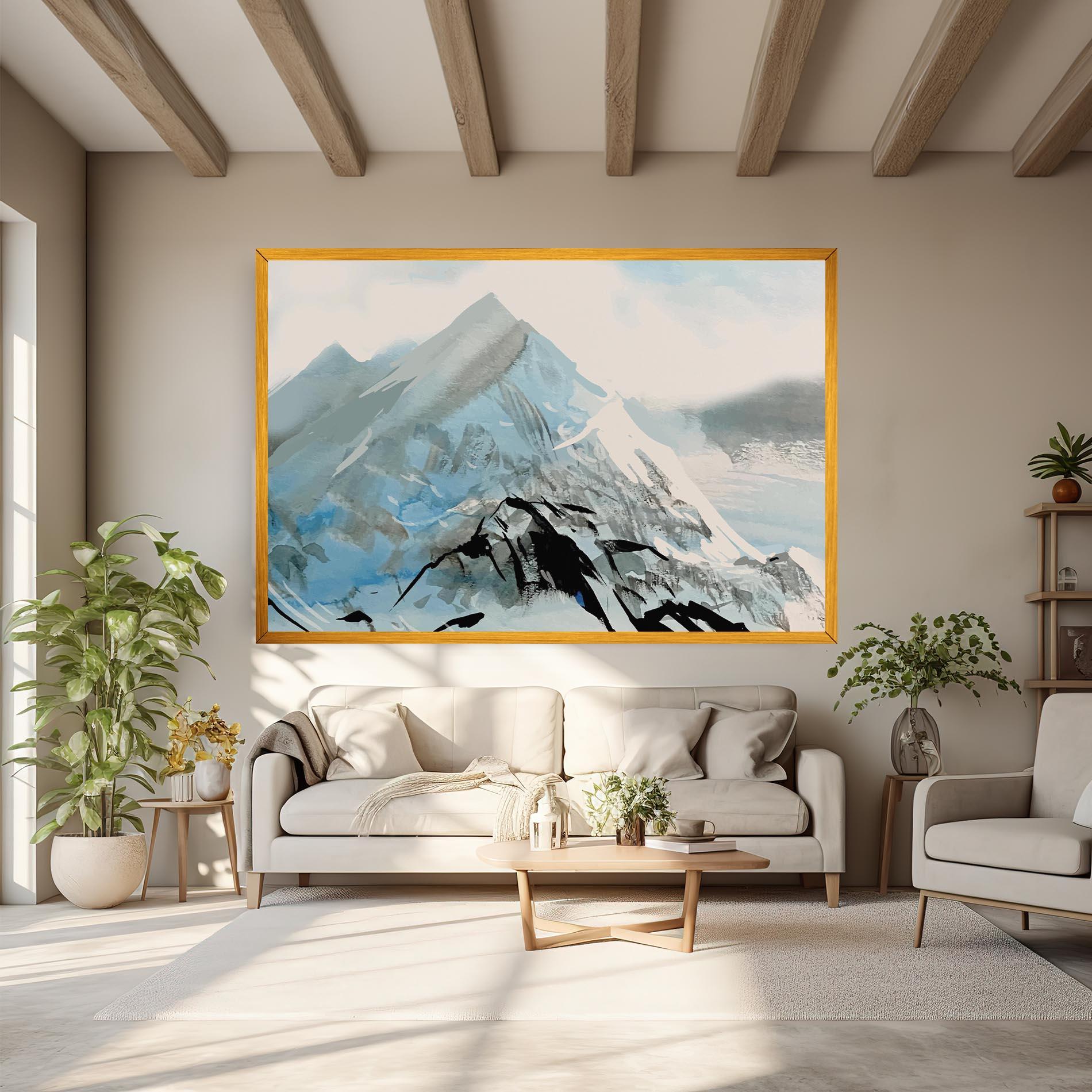 Vászonkép Blue Black Mountain mockup 6