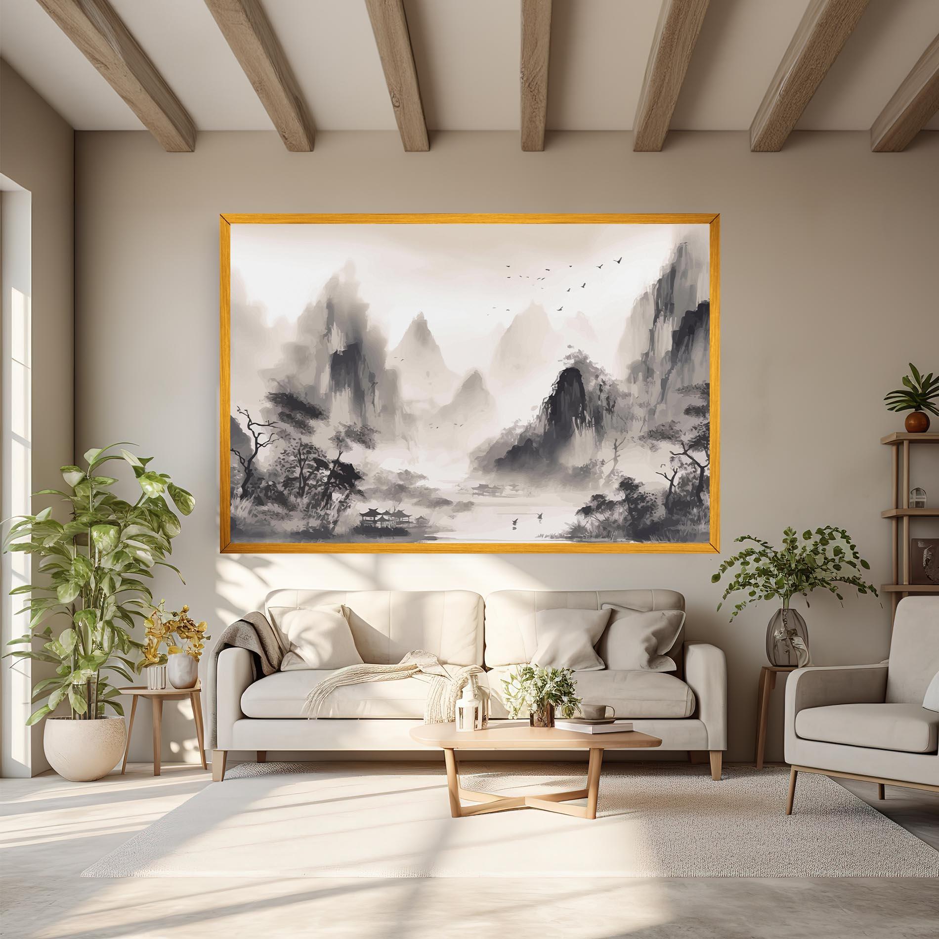 Vászonkép Far Away Mountain mockup 6