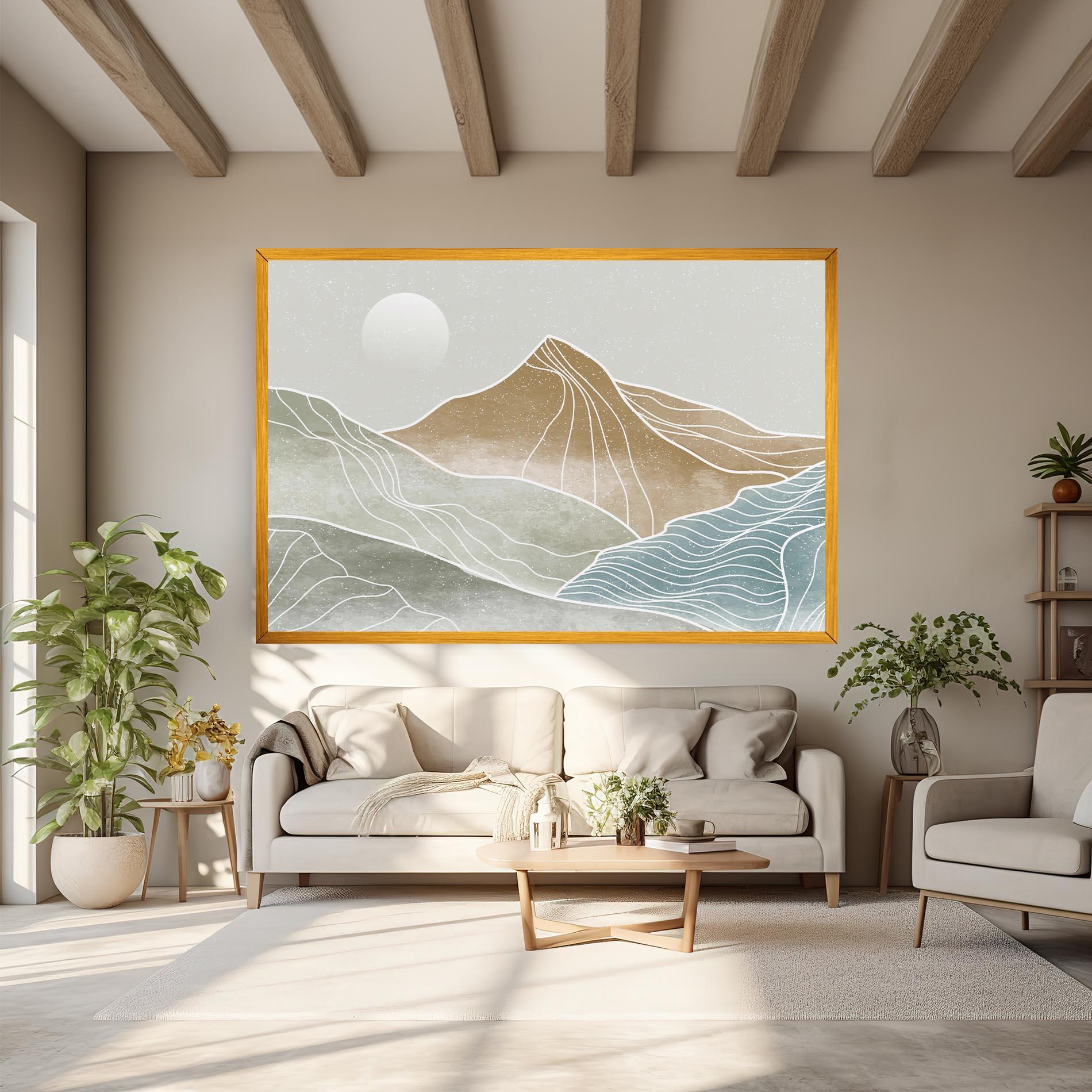 Vászonkép Minimal Mountain mockup 6