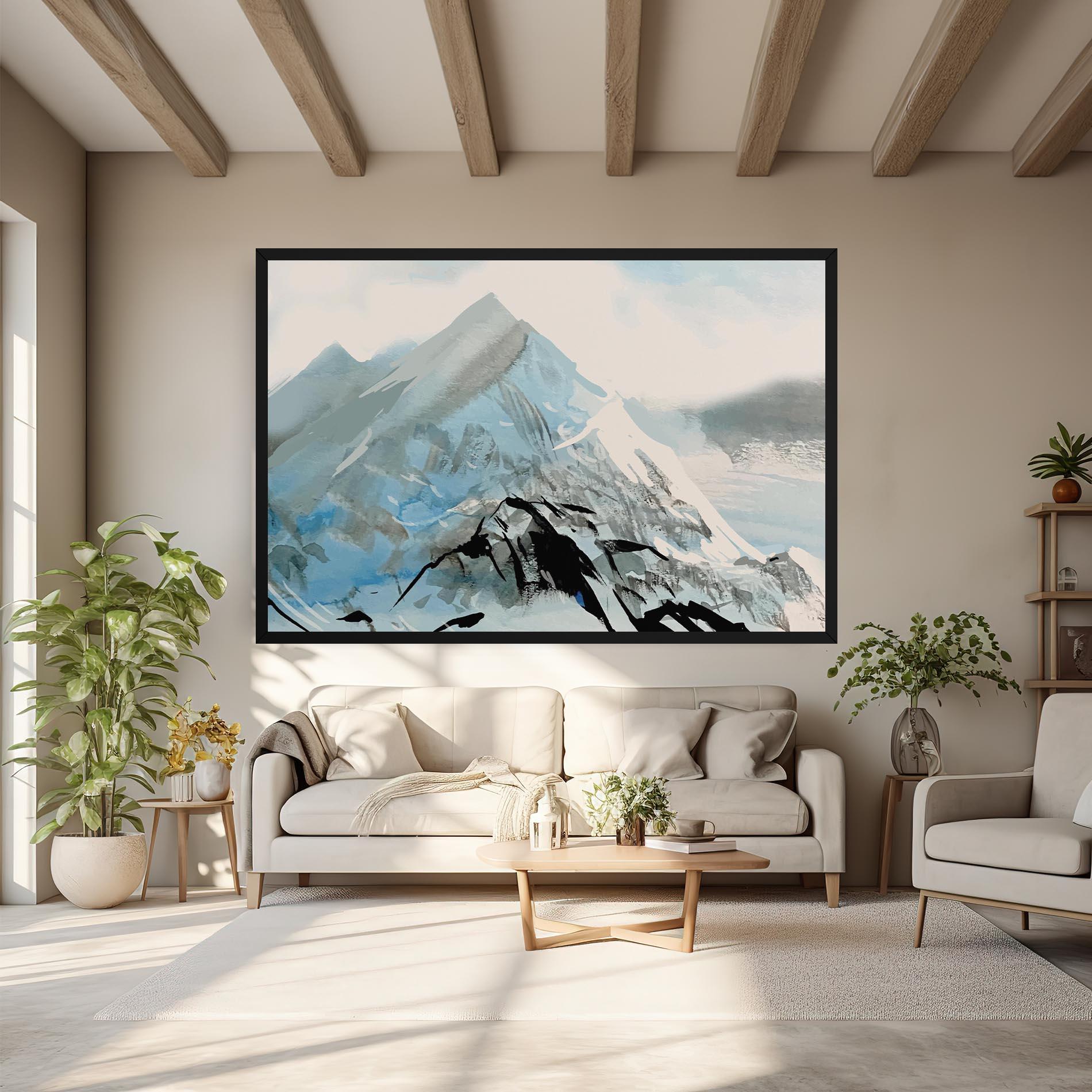 Vászonkép Blue Black Mountain mockup 6