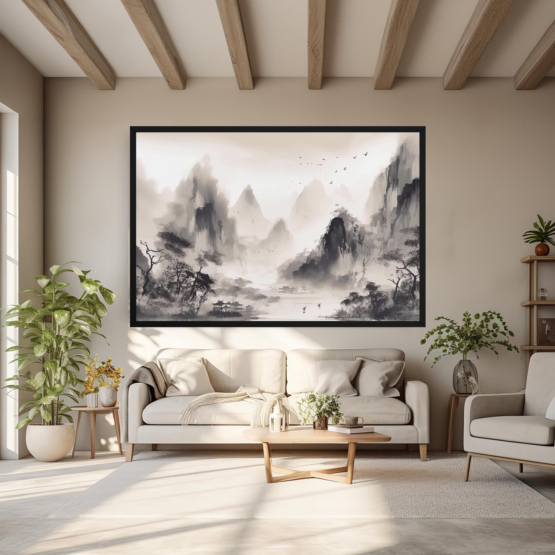 Vászonkép Far Away Mountain mockup 6