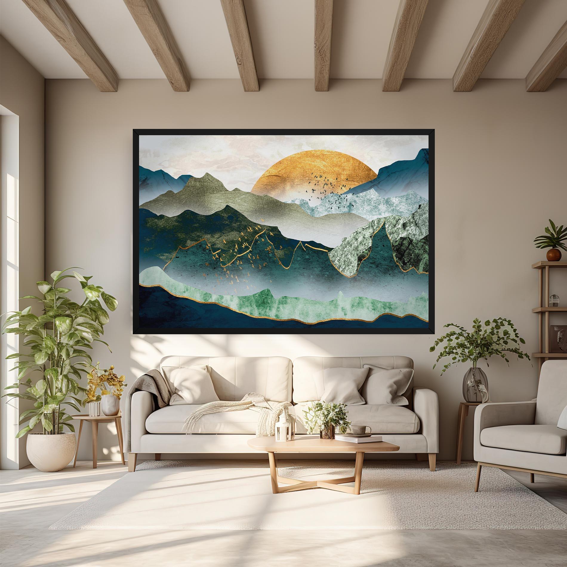 Vászonkép Golden Mountains mockup 6