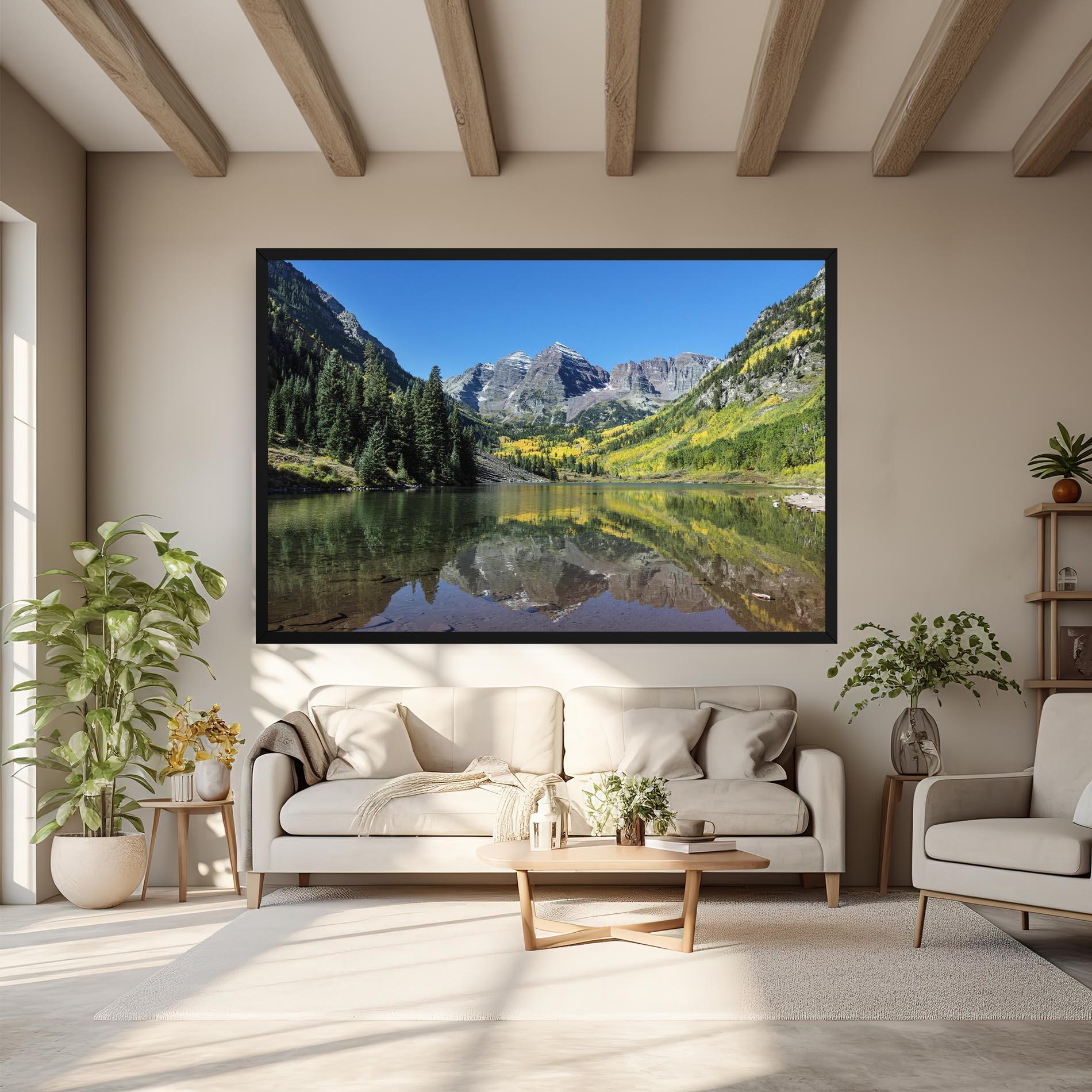 Vászonkép Lake Green Mountain mockup 6