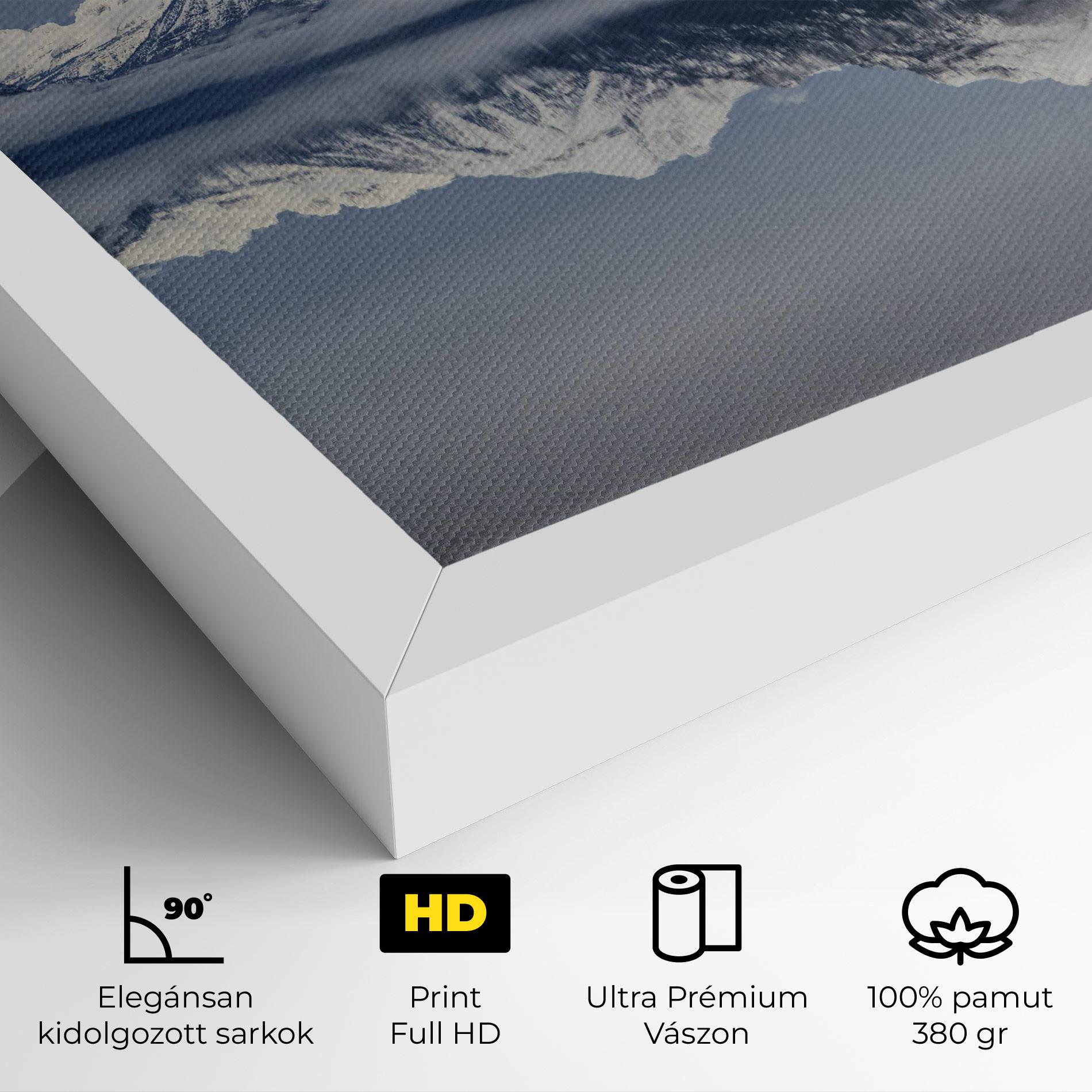 Vászonkép Beautiful Snowy Mountain mockup 4