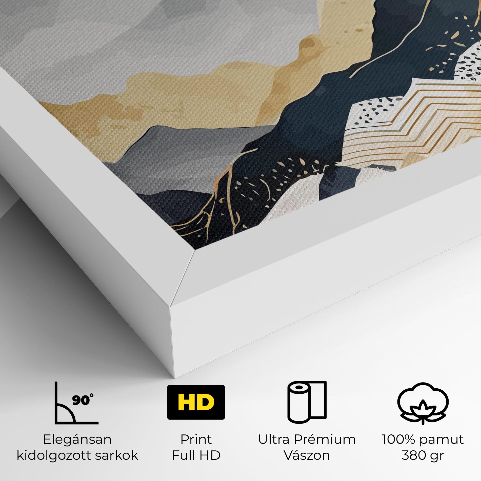 Vászonkép Blue Gold Mountain mockup 4