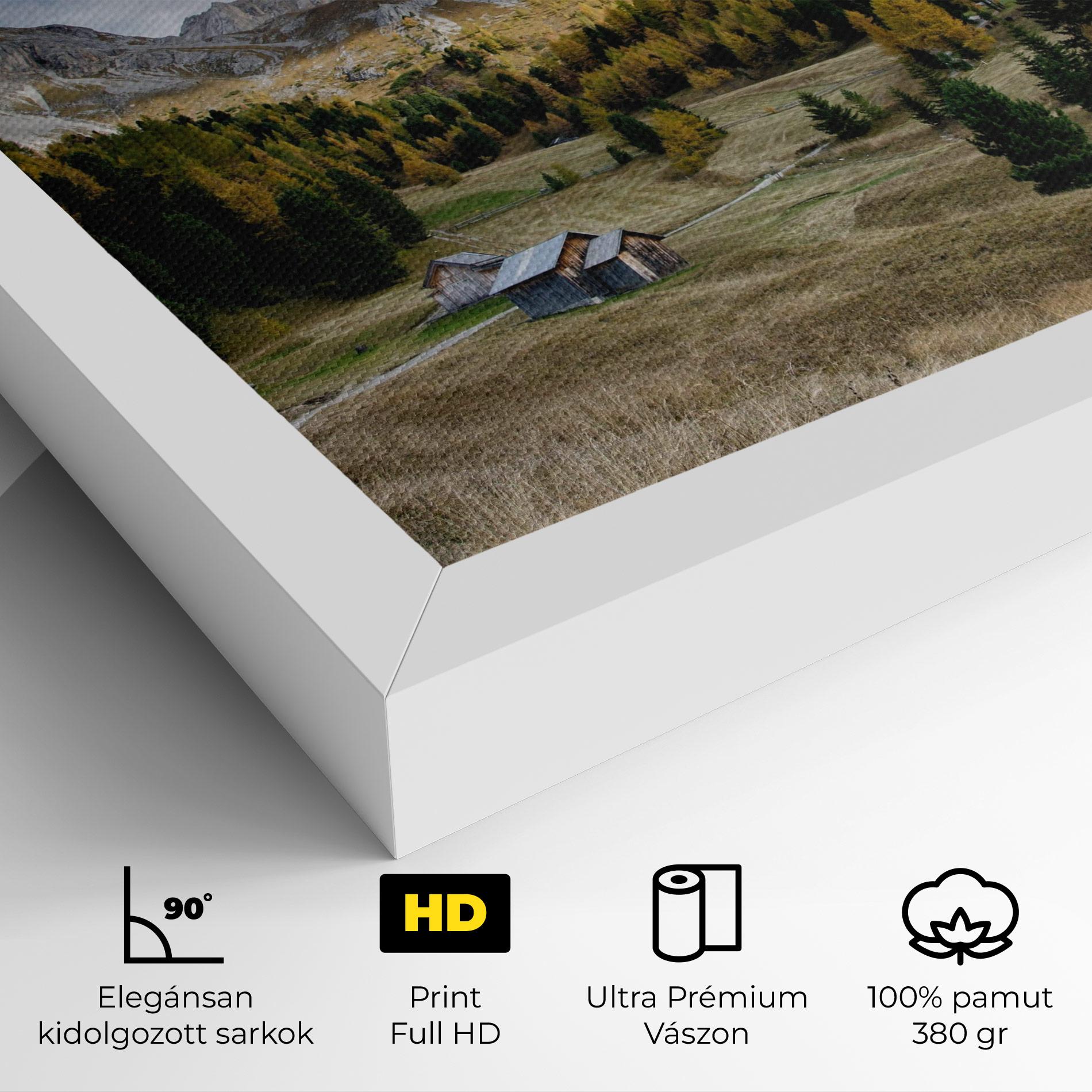 Vászonkép Cloudy Mountains View mockup 4