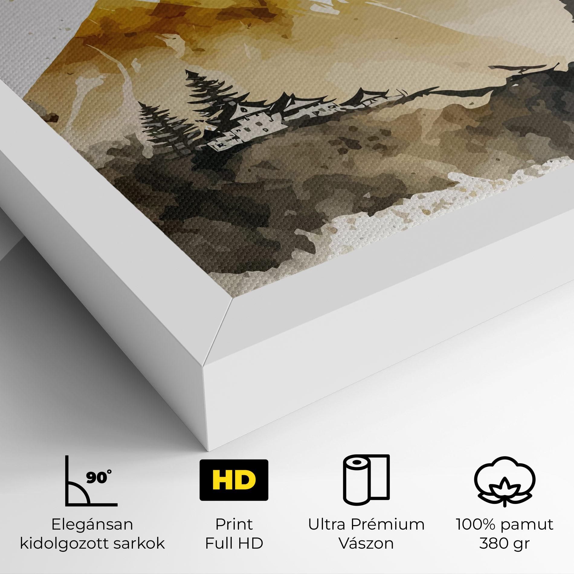 Vászonkép Gold Mountain Art mockup 4