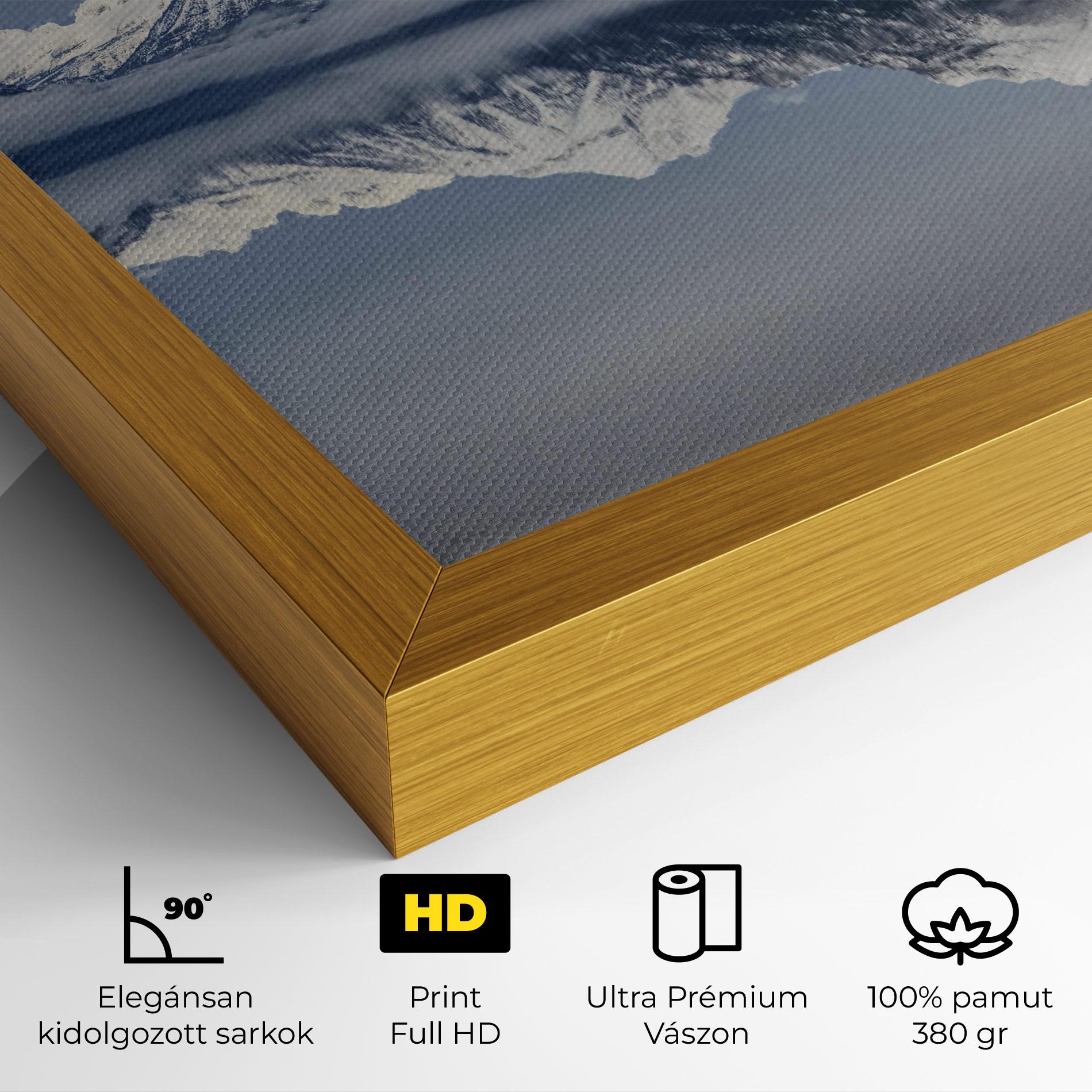 Vászonkép Beautiful Snowy Mountain mockup 4