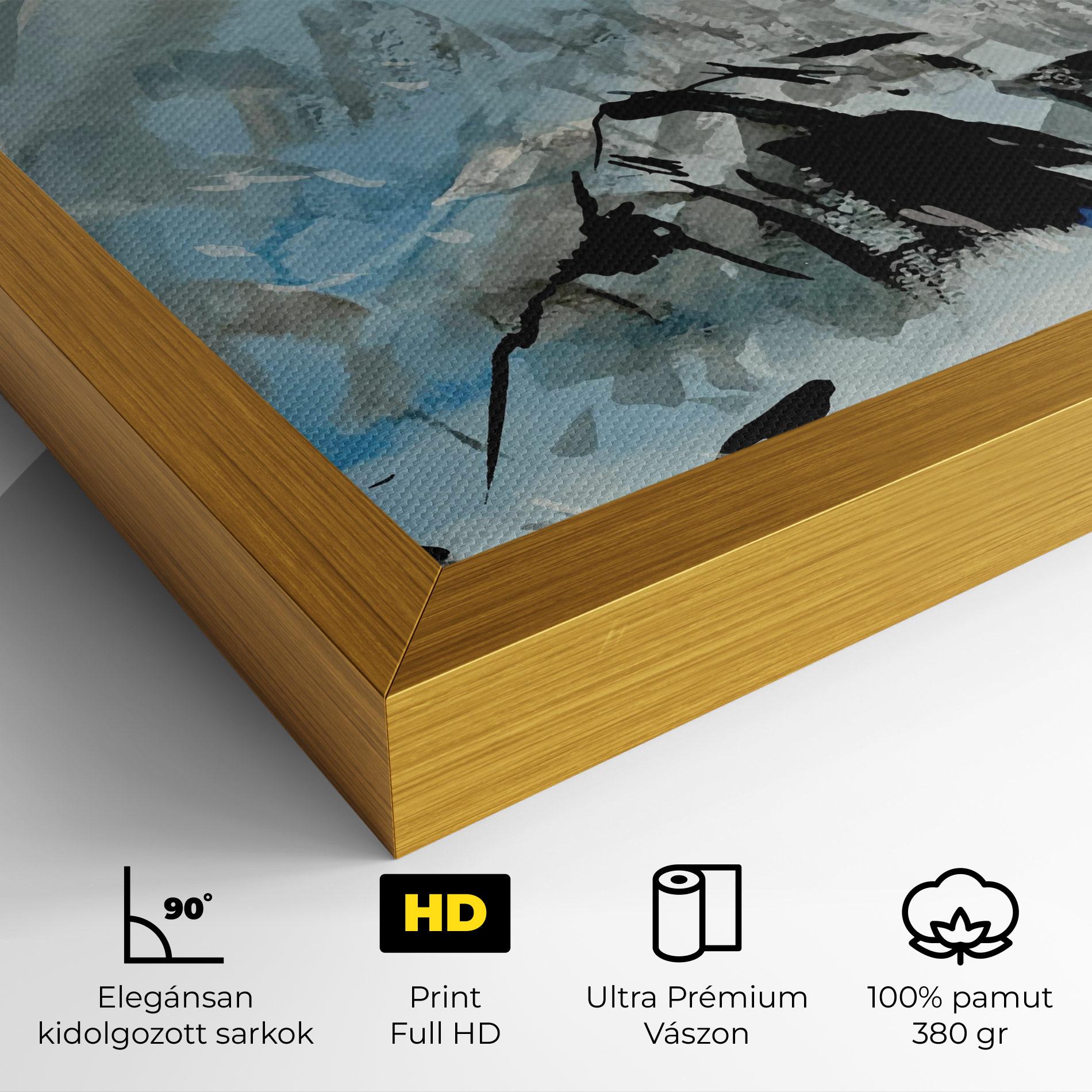 Vászonkép Blue Black Mountain mockup 4