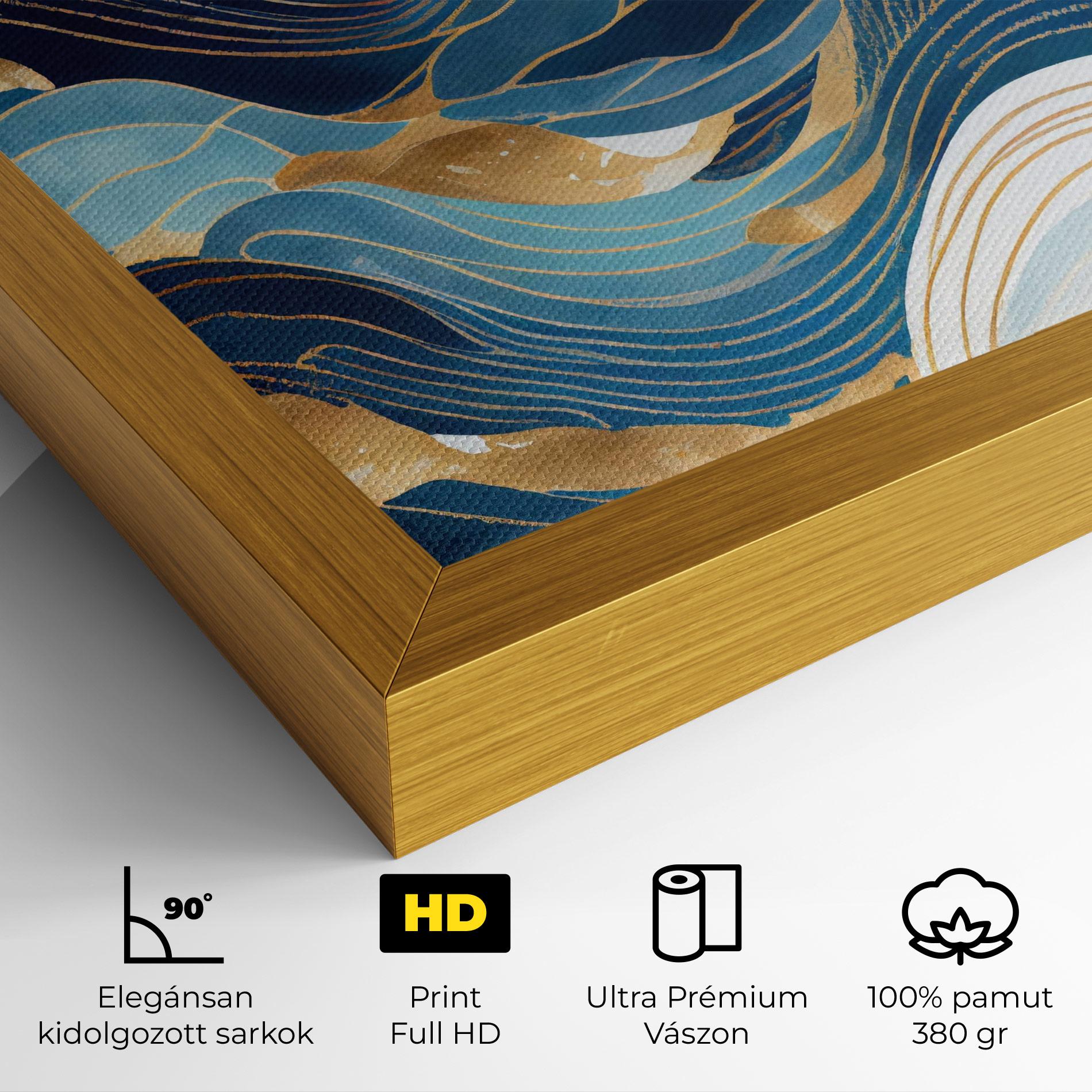 Vászonkép Blue Wave Mountain mockup 4