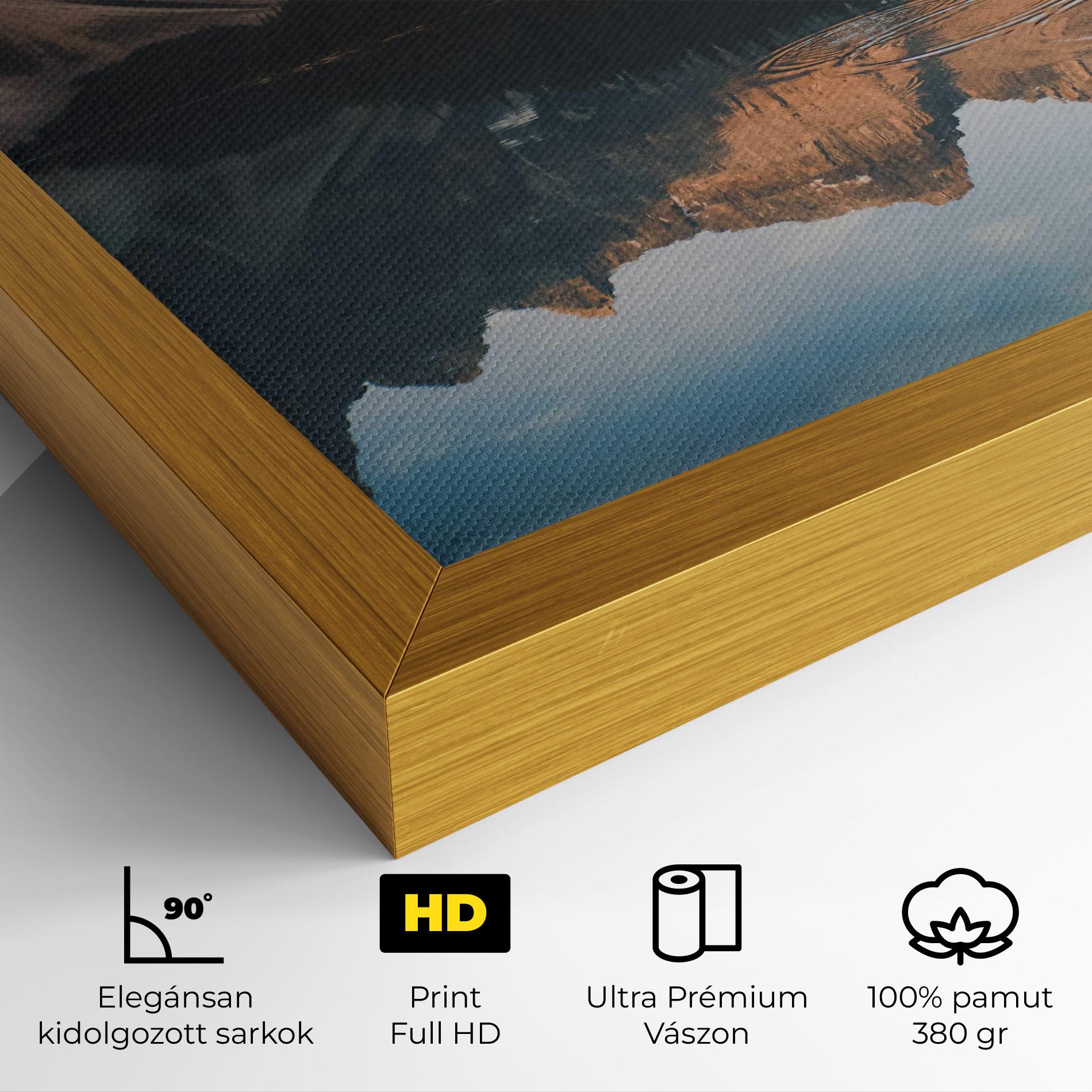 Vászonkép Brown Mountain Lake mockup 4