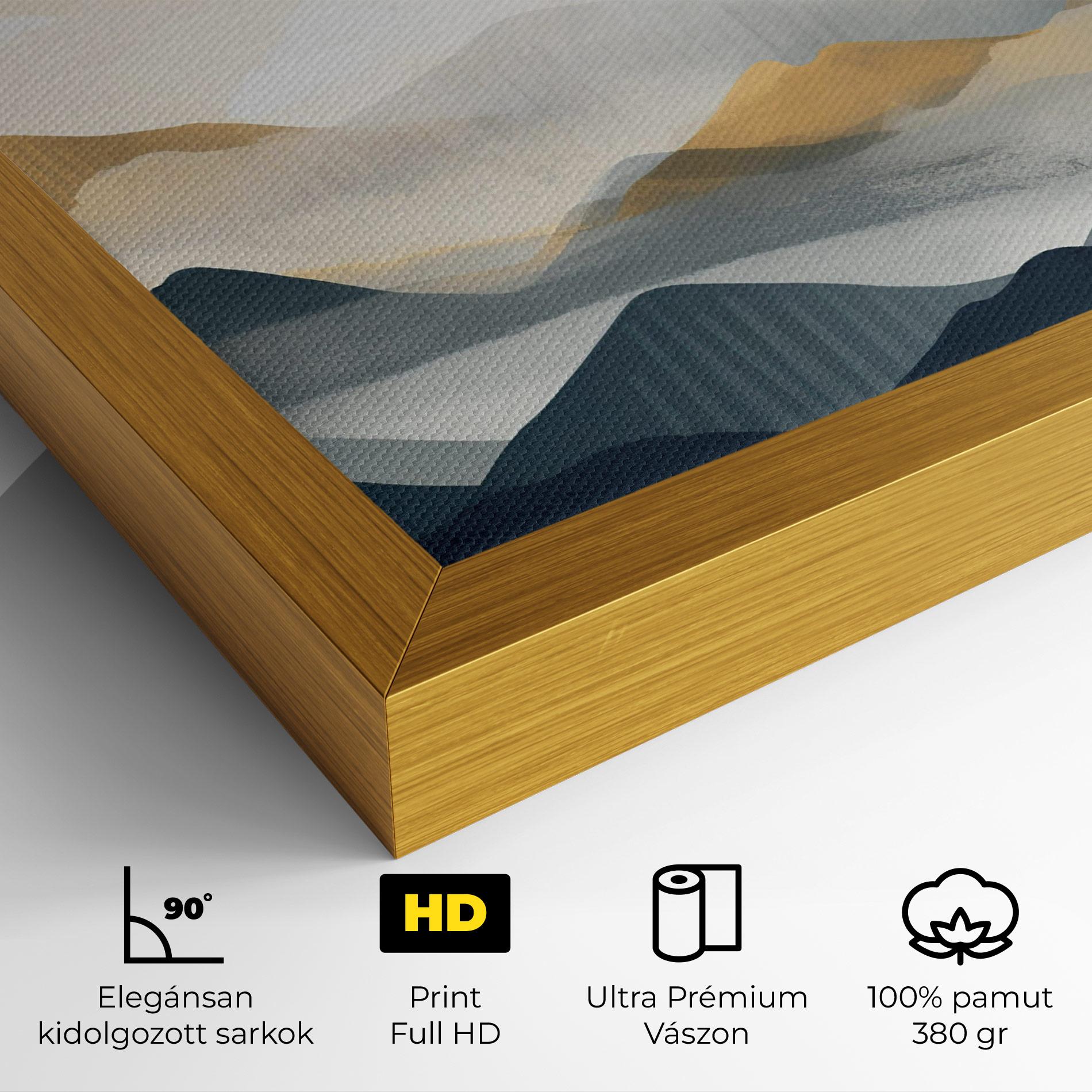 Vászonkép Gold Foggy Blue mockup 4