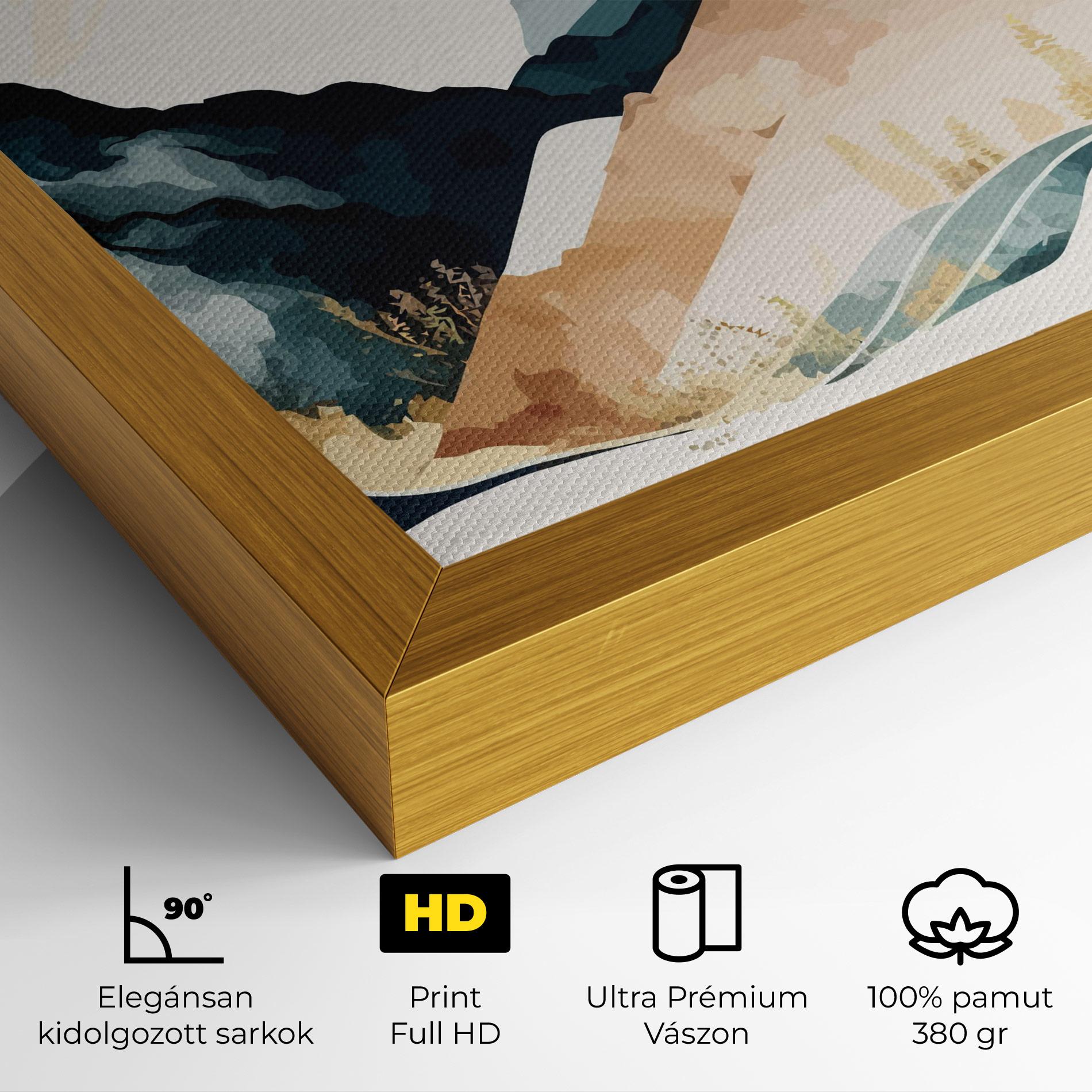 Vászonkép Gold Green Mountain mockup 4