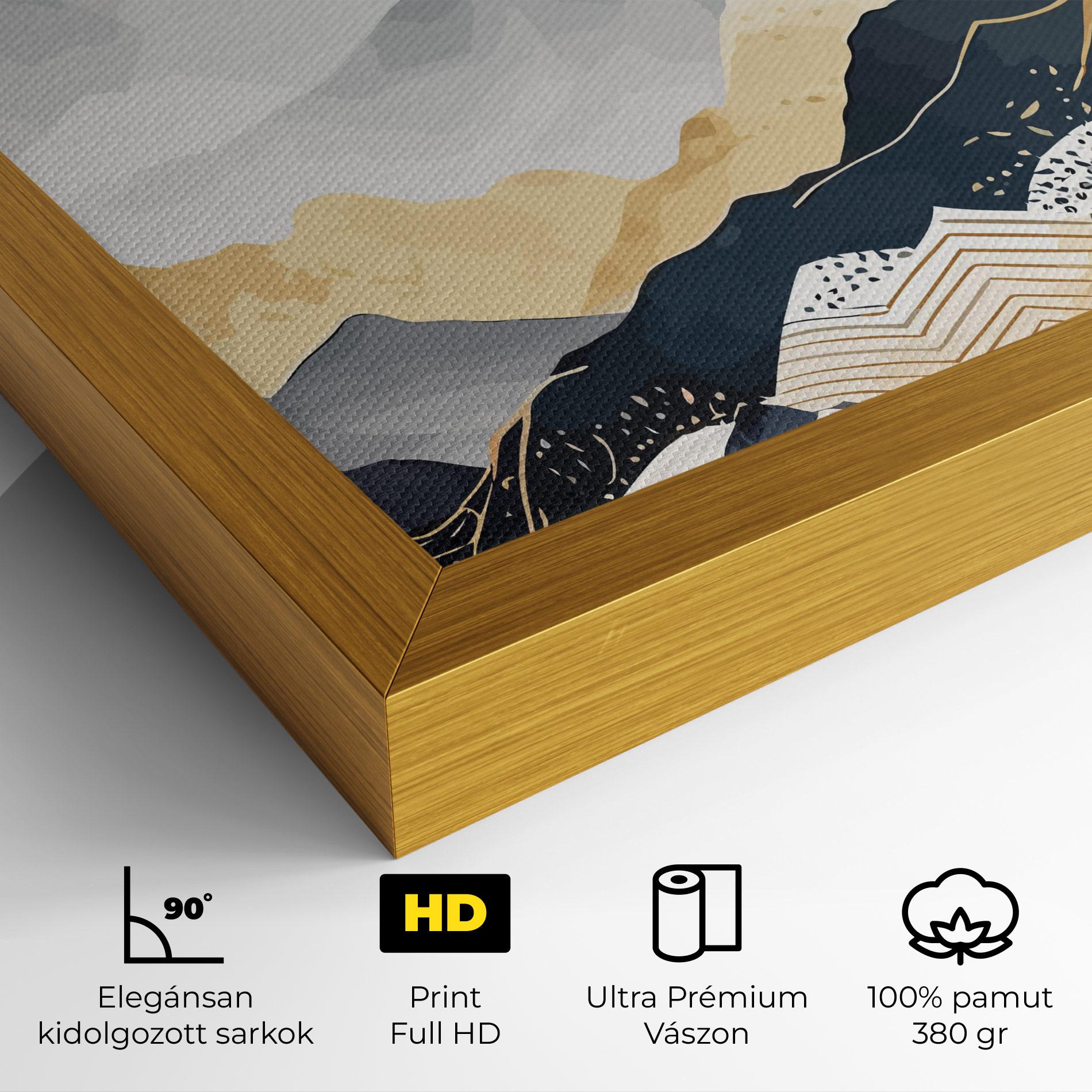 Vászonkép Gold Grey Mountain mockup 4