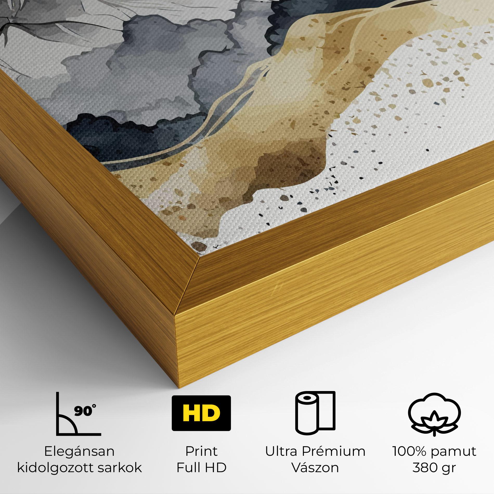 Vászonkép Grey Gold Mountain mockup 4