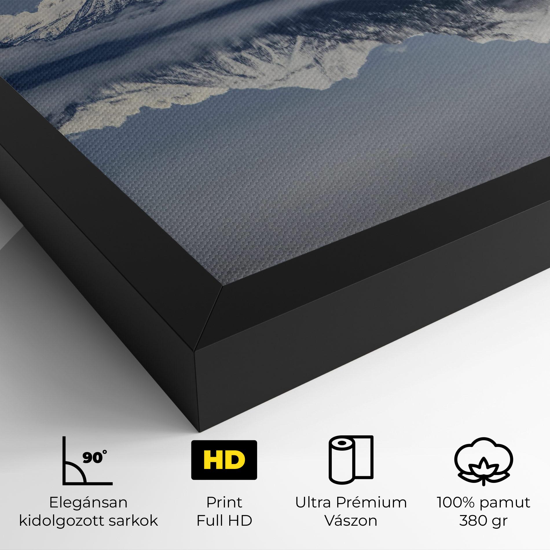 Vászonkép Beautiful Snowy Mountain mockup 4