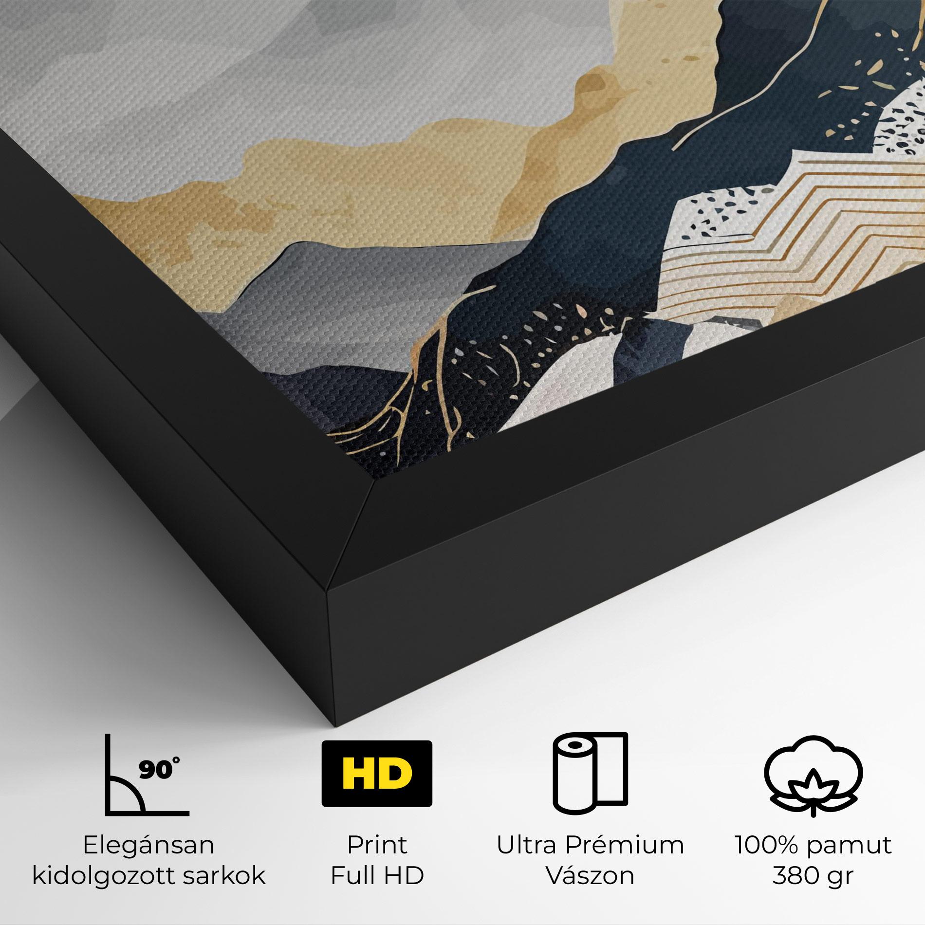 Vászonkép Blue Gold Mountain mockup 4