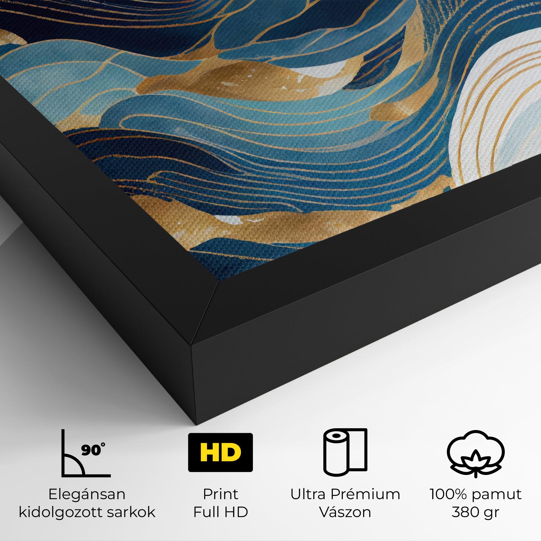 Vászonkép Blue Wave Mountain mockup 4