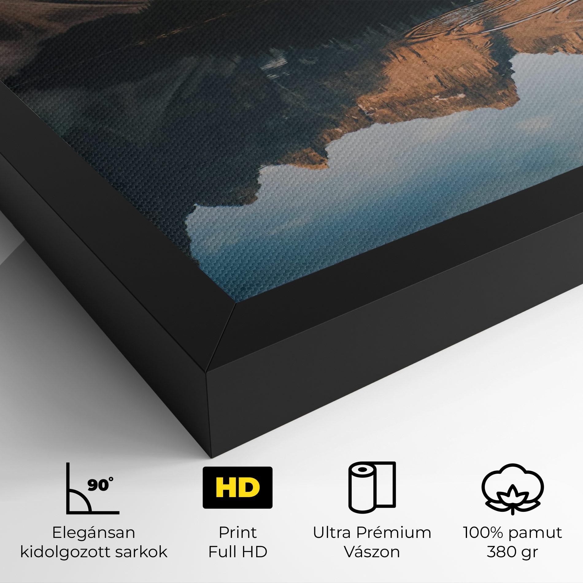 Vászonkép Brown Mountain Lake mockup 4