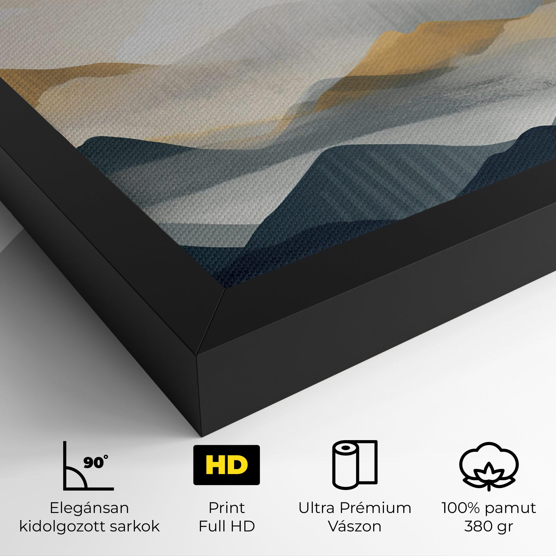 Vászonkép Gold Foggy Blue mockup 4
