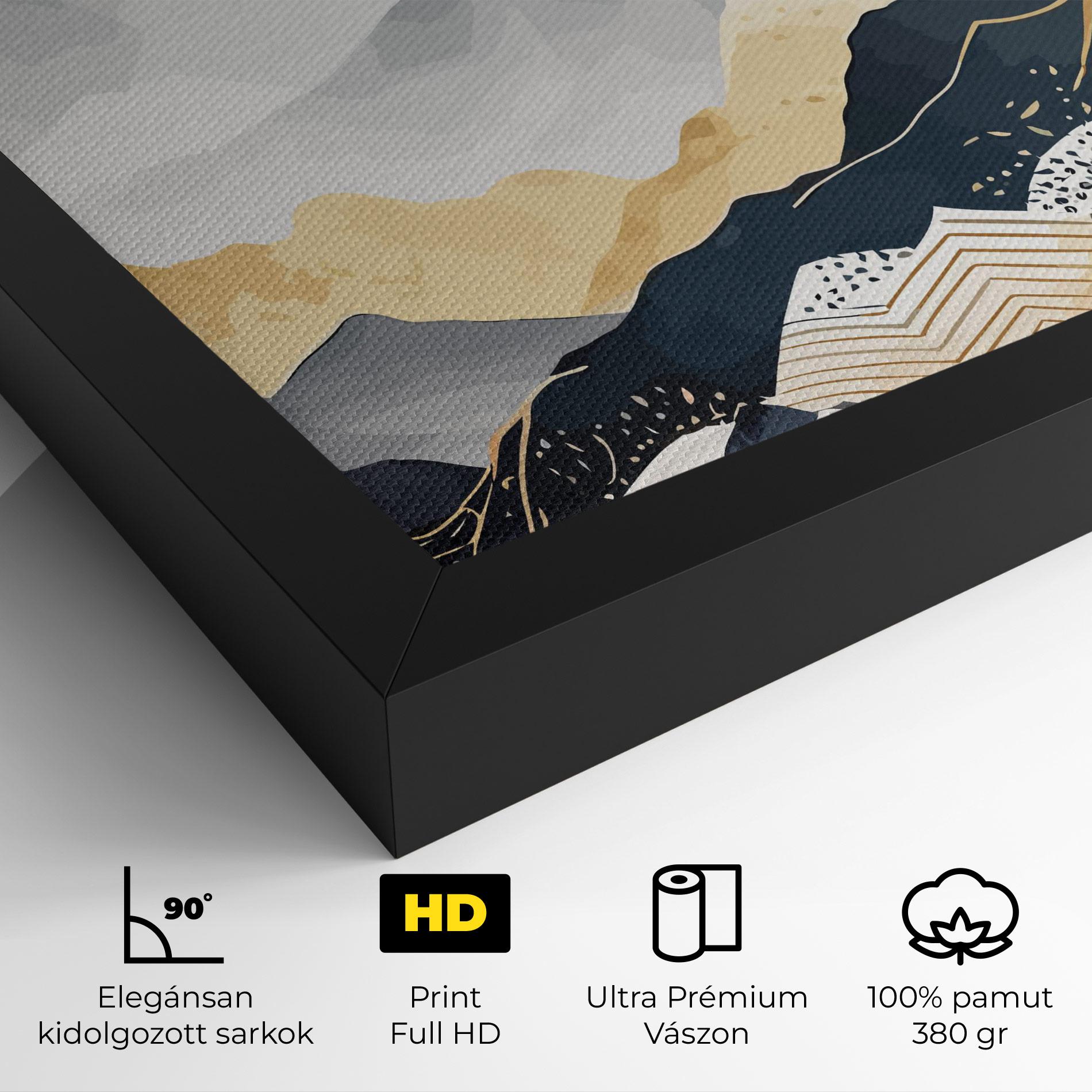 Vászonkép Gold Grey Mountain mockup 4