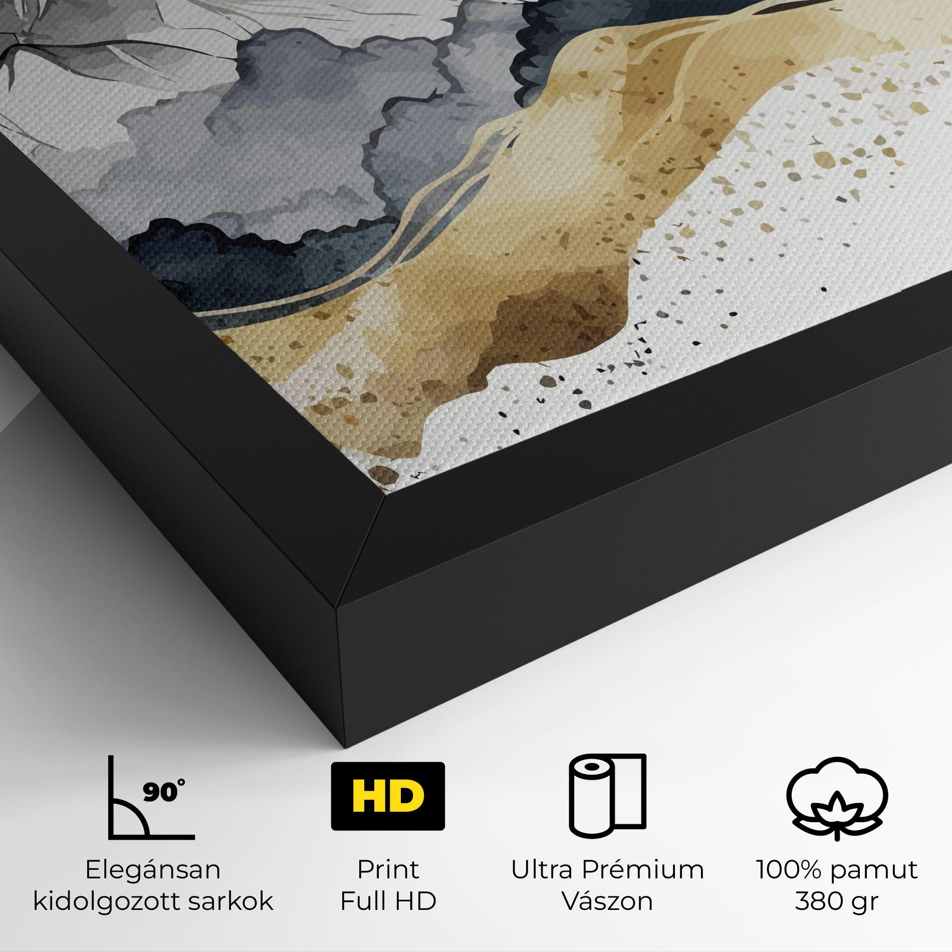 Vászonkép Grey Gold Mountain mockup 4