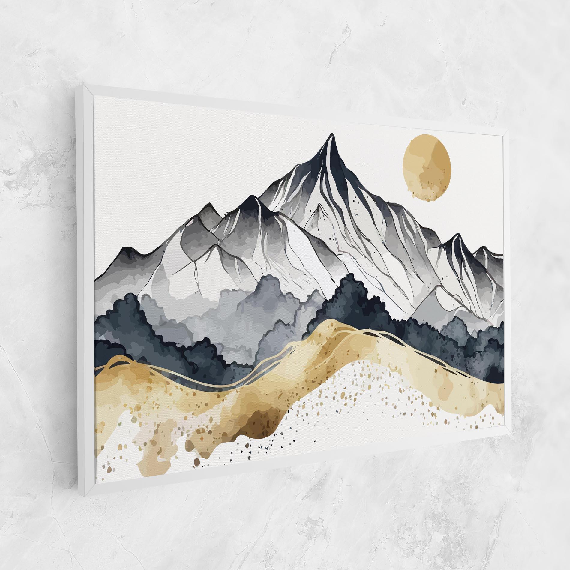 Vászonkép Grey Gold Mountain mockup 1