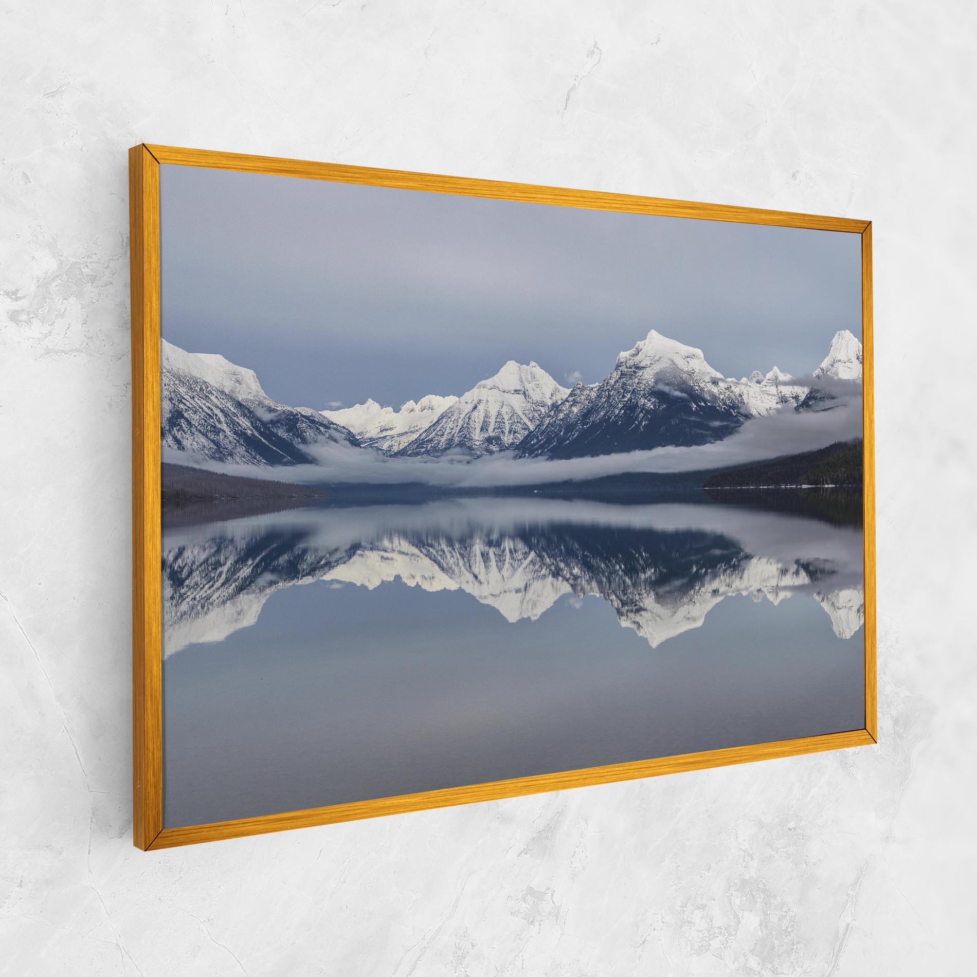 Vászonkép Beautiful Snowy Mountain mockup 1