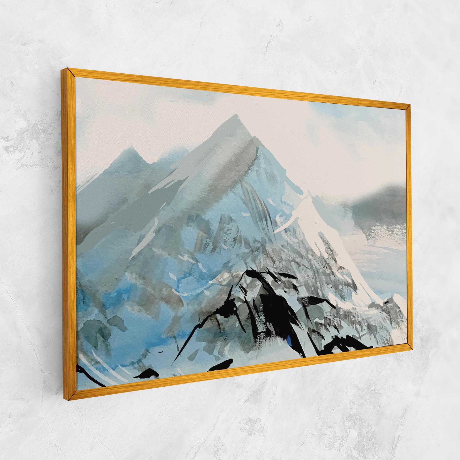 Vászonkép Blue Black Mountain mockup 1