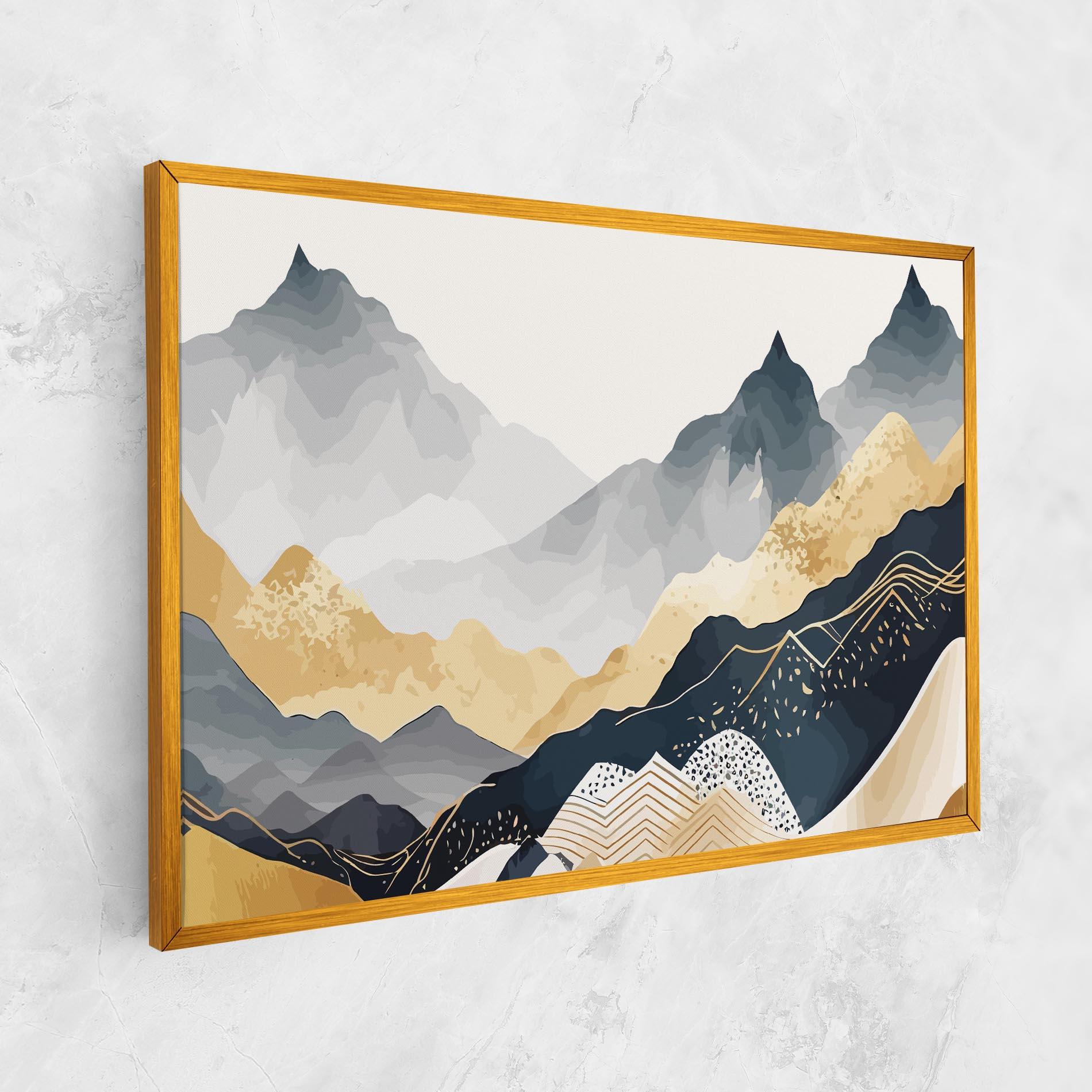 Vászonkép Blue Gold Mountain mockup 1