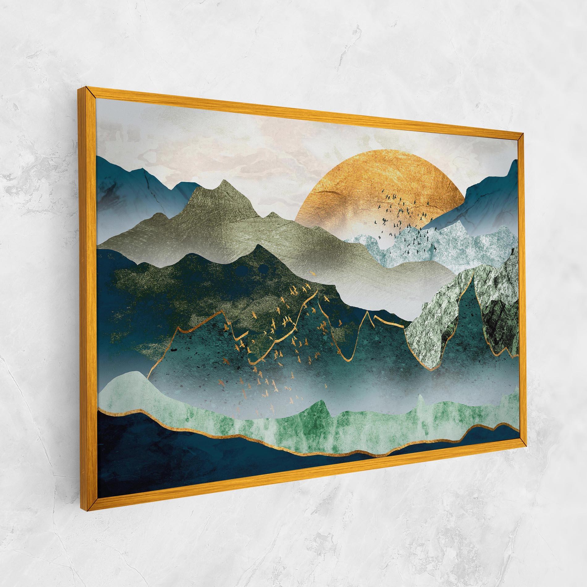 Vászonkép Golden Mountains mockup 1