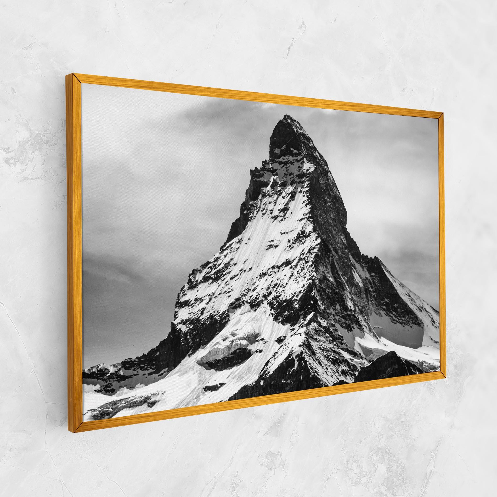 Vászonkép Snowy Black Mountain mockup 1